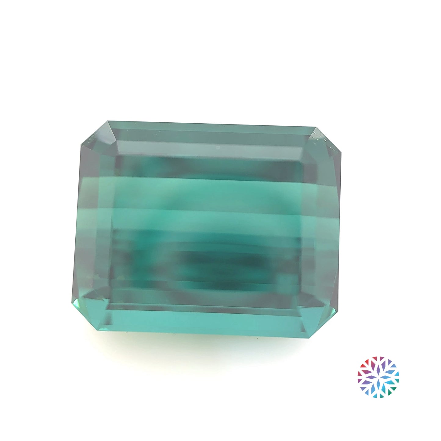 Teal Tourmaline- Emerald, 17.25ct, 15.5 x 12.5 x 9.7mm