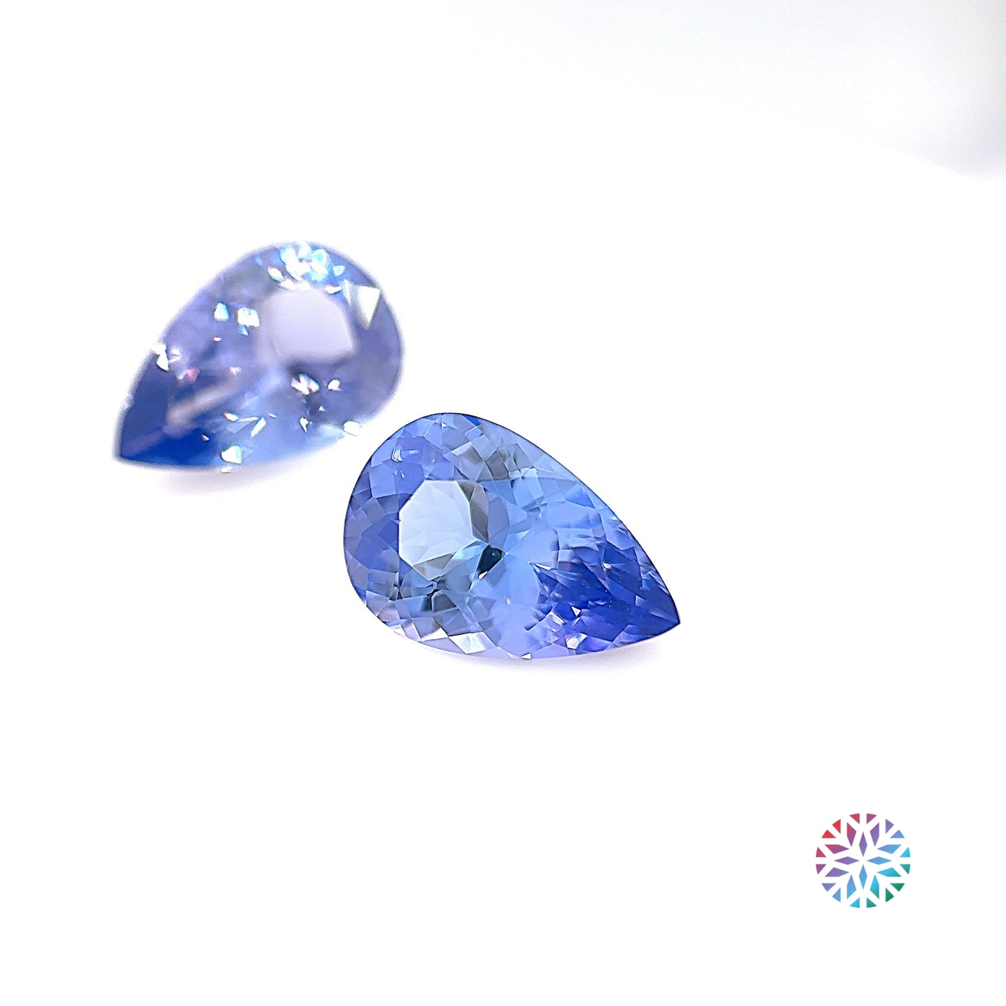 Lilac Tanzanite pair - Pear, 5.11ct, 11.5 x 7.6mm