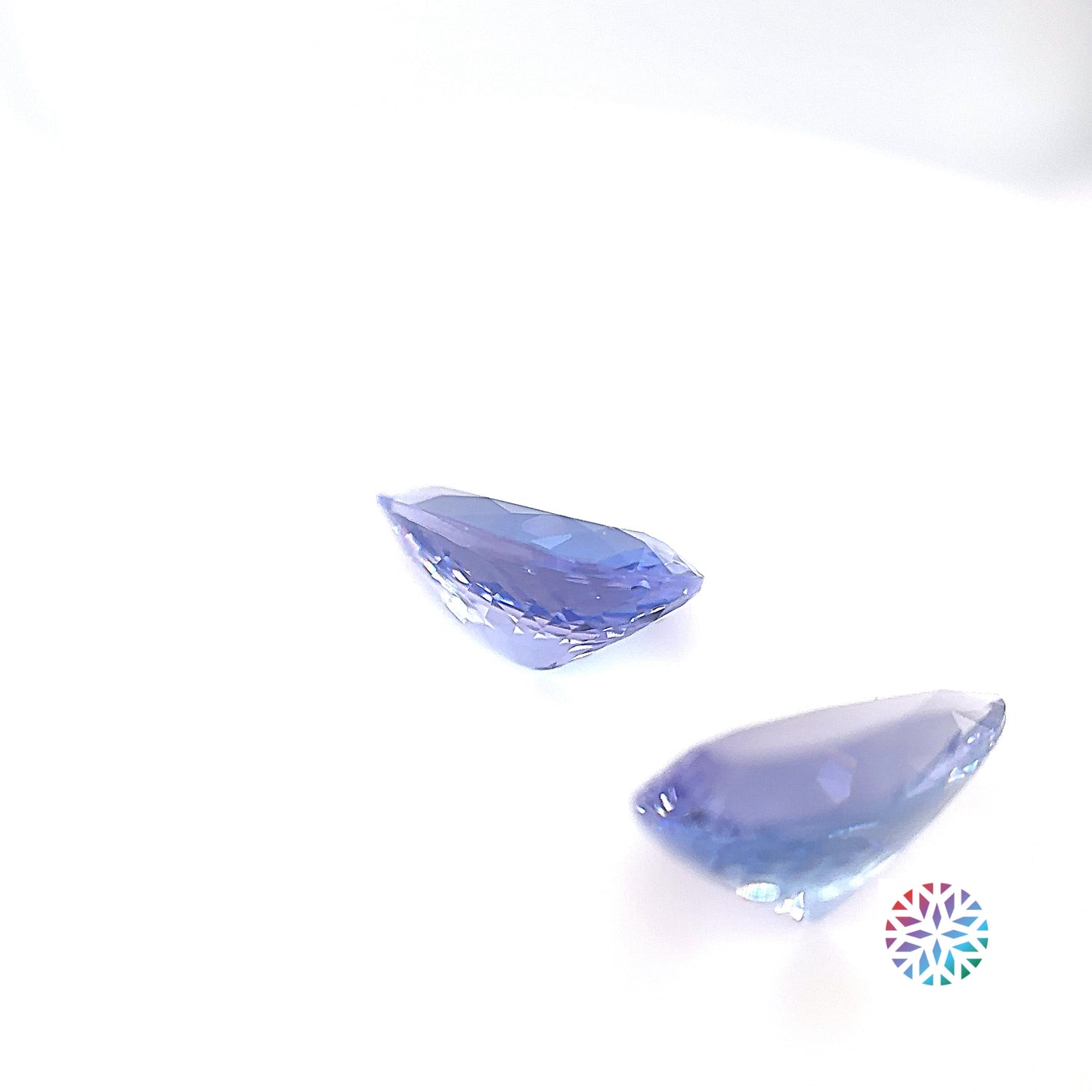 Lilac Tanzanite pair - Pear, 5.11ct, 11.5 x 7.6mm