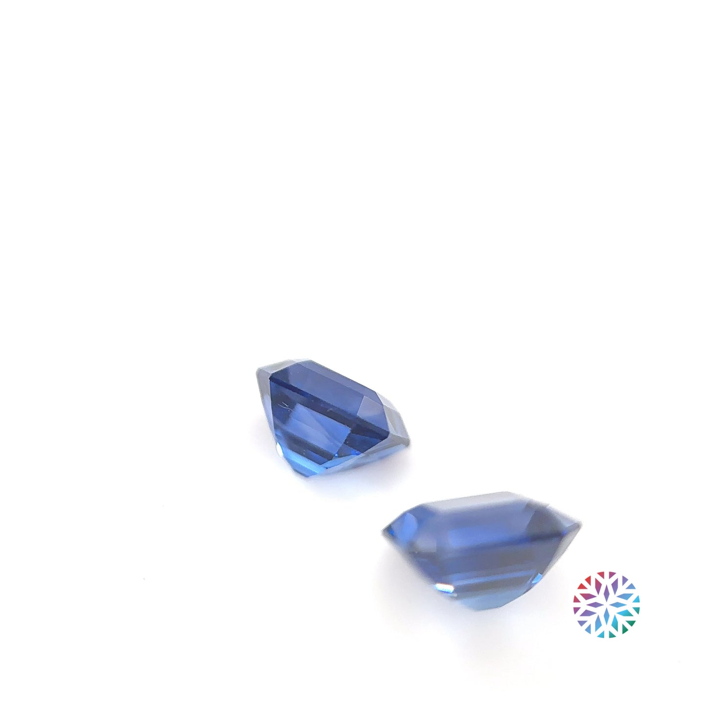 Blue Sapphire pair - Emerald, 2.51ct, 6.1 x 5.5mm
