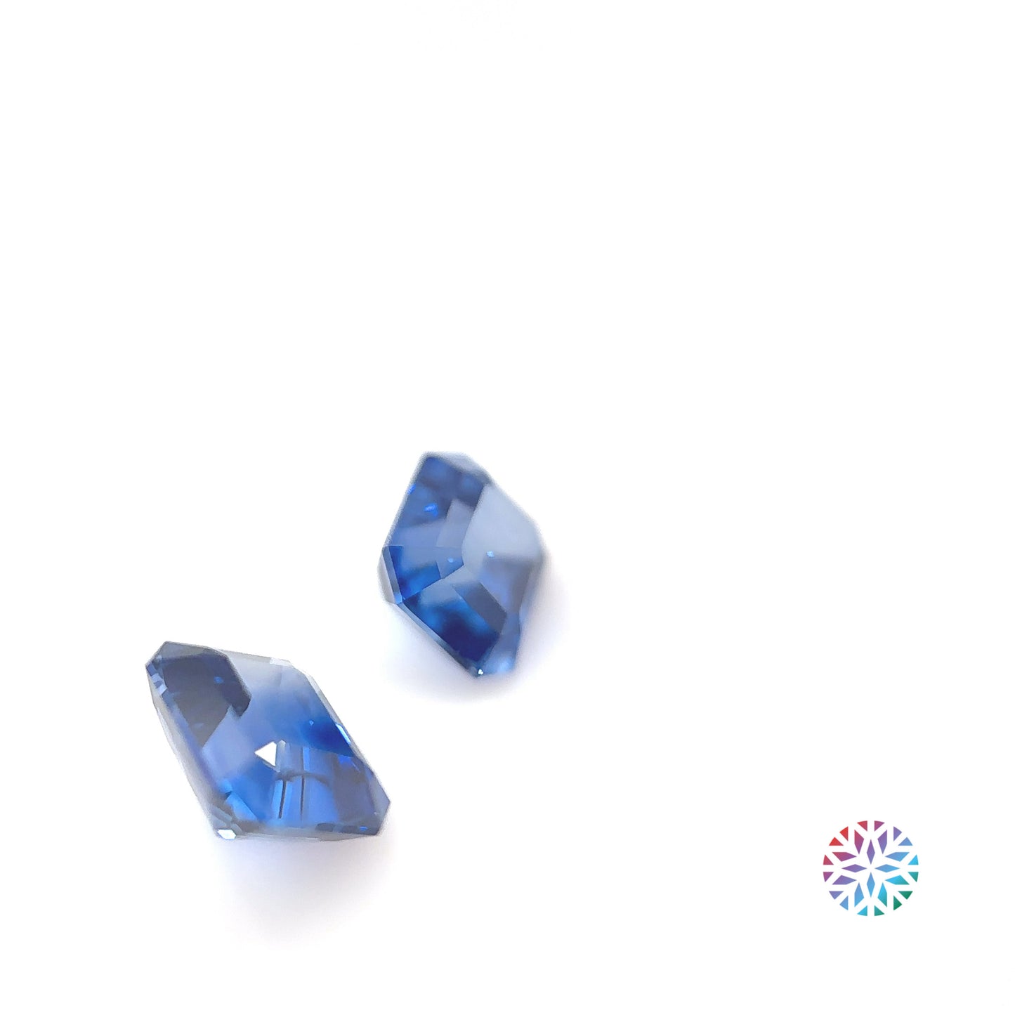 Blue Sapphire pair - Emerald, 2.51ct, 6.1 x 5.5mm