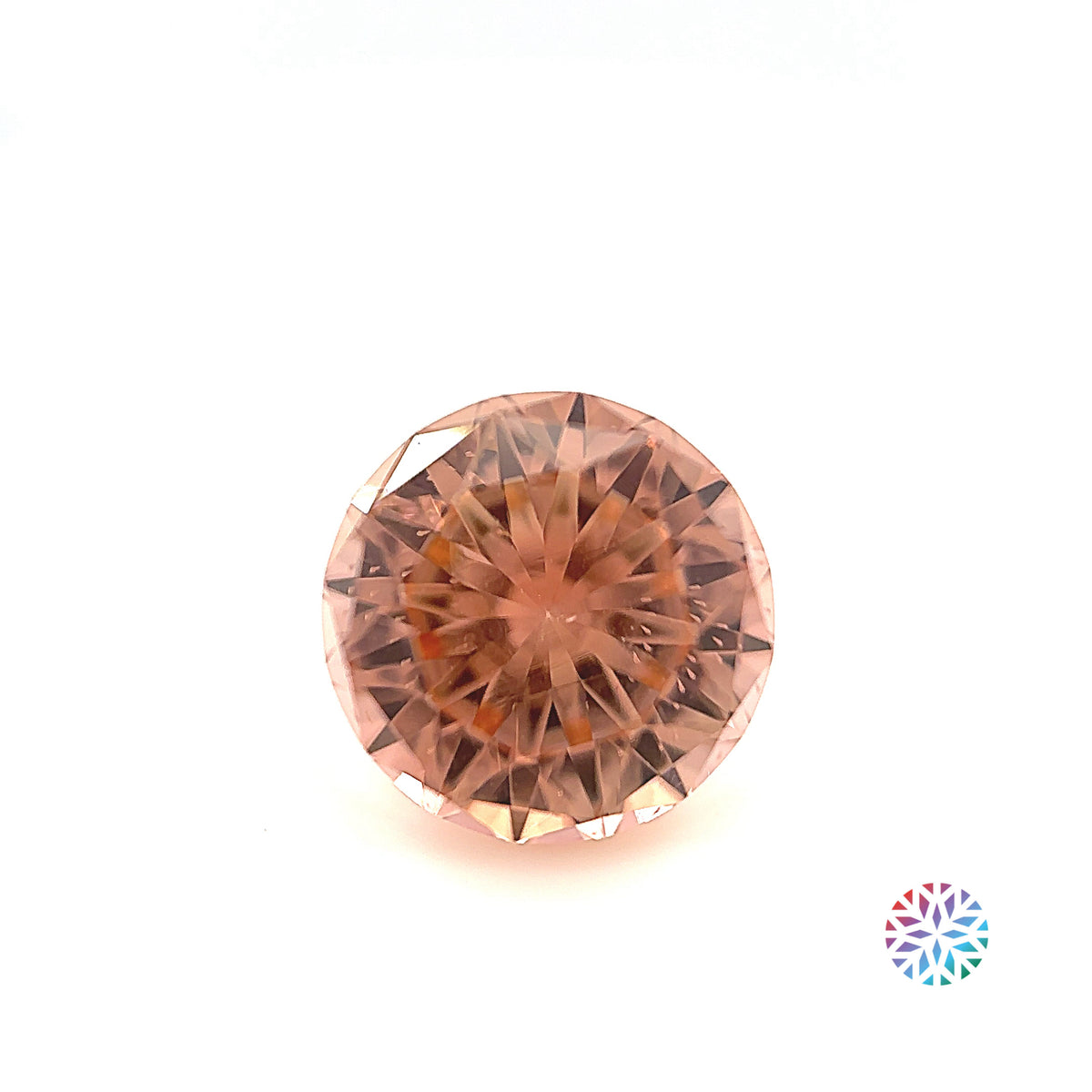 Peach Tourmaline- Round, 4.09ct, 10.2 x 10.2 x 6.8mm