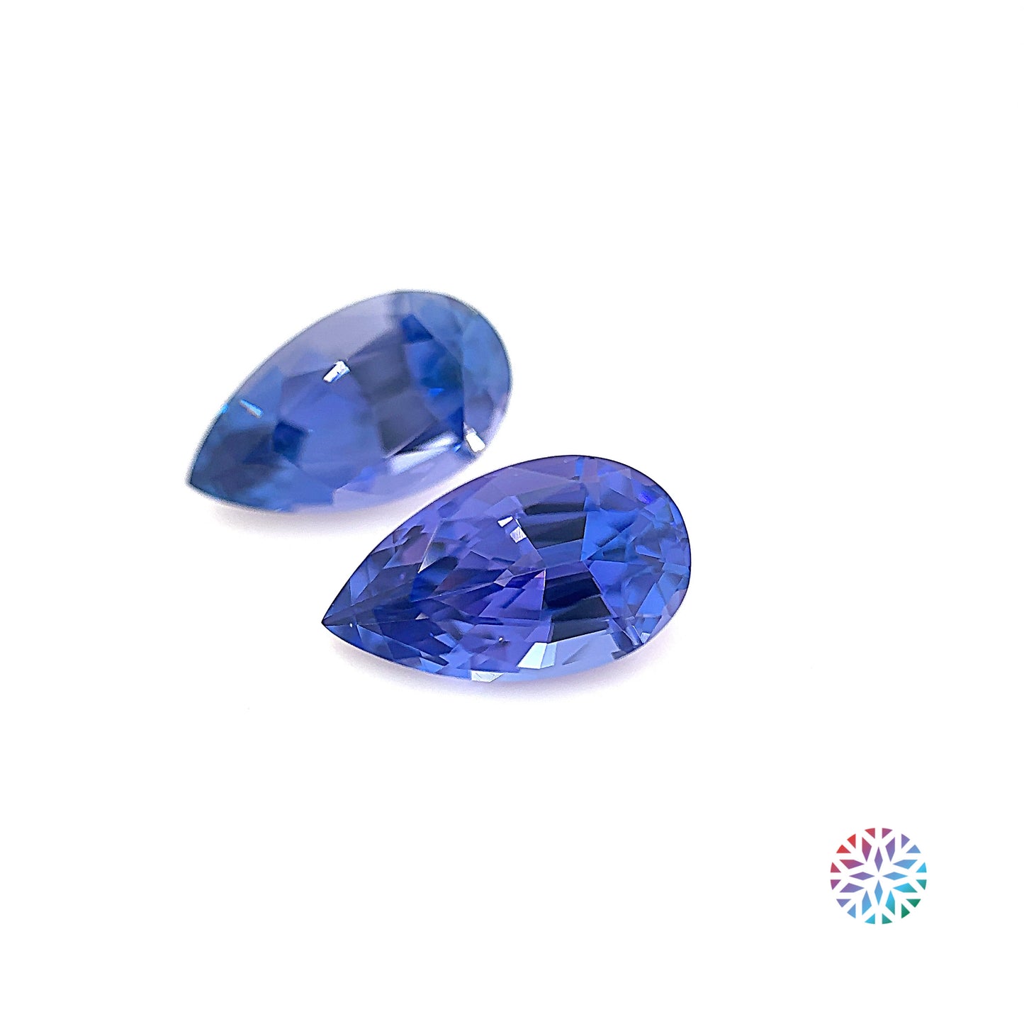 Tanzanite pair - Pear, 5.71ct, 12.0 x 7.0mm