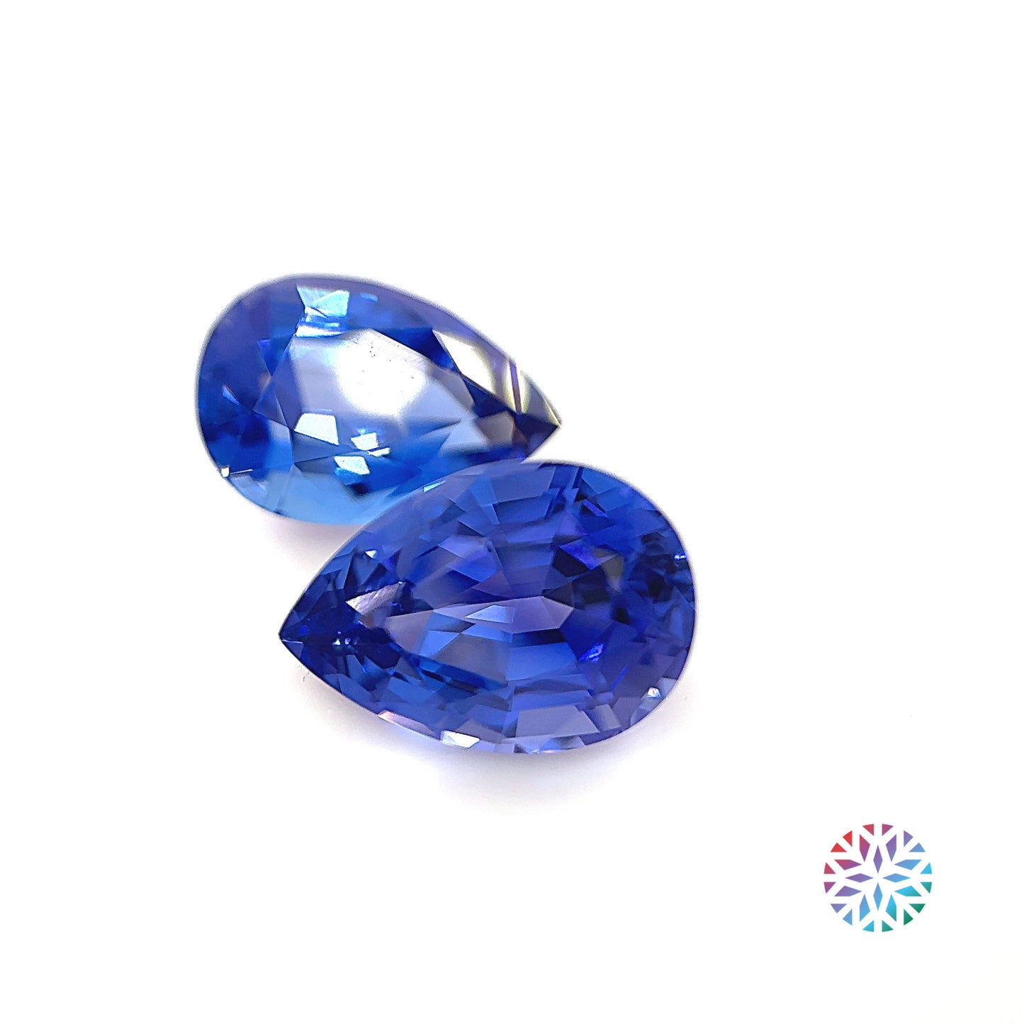 Tanzanite pair - Pear, 8.67ct, 12.5 x 8.5mm