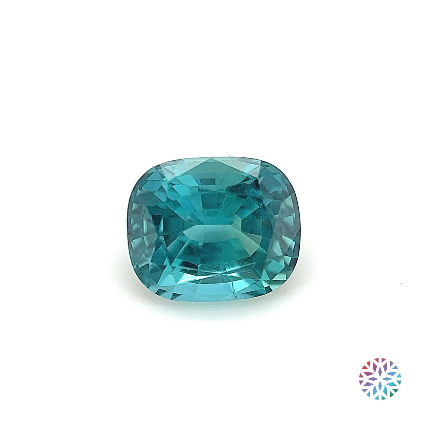 Blue Tourmaline- Cushion, 1.65ct, 7.4 x 6.3 x 5.0mm