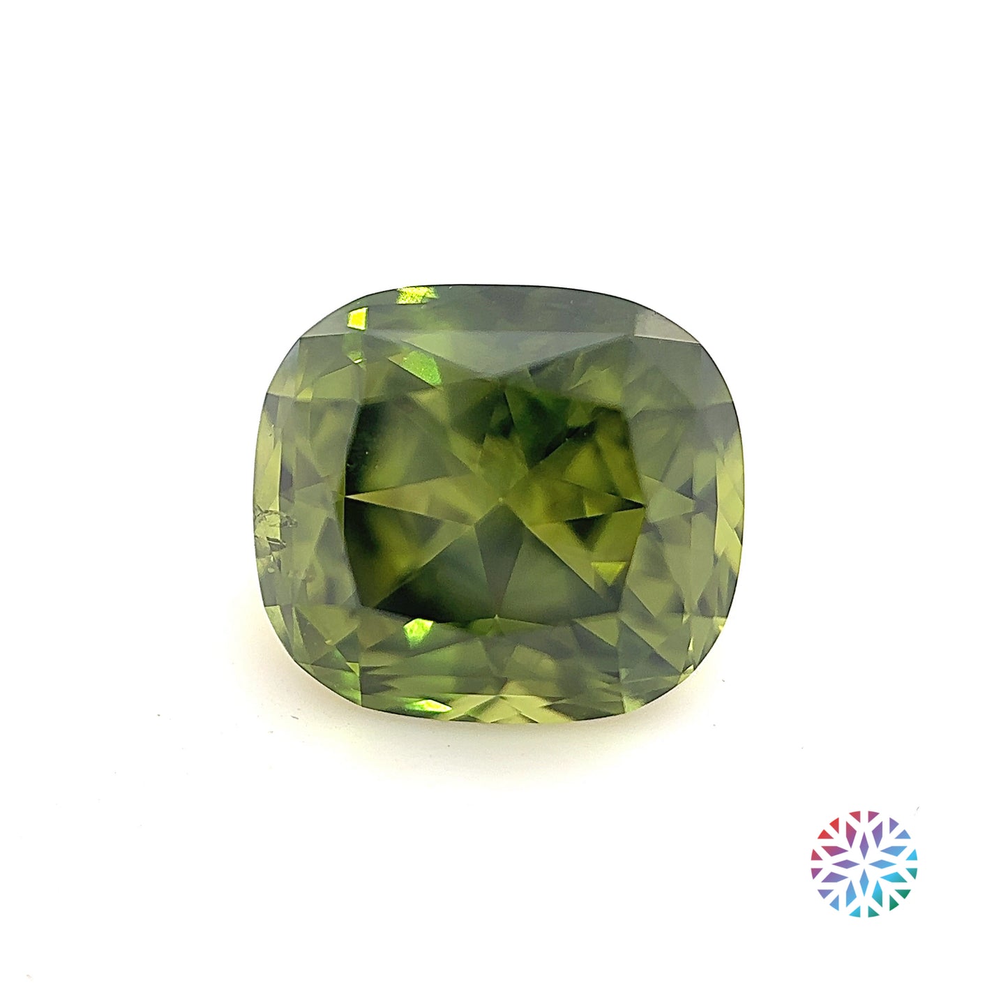 Green Sapphire- Cushion, 5.52ct, 10.0 x 8.9 x 7.1mm