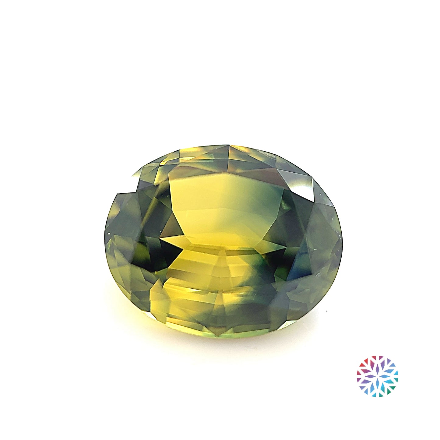 Parti Sapphire- Oval, 6.67ct, 12.3 x 10.3 x 6.3mm