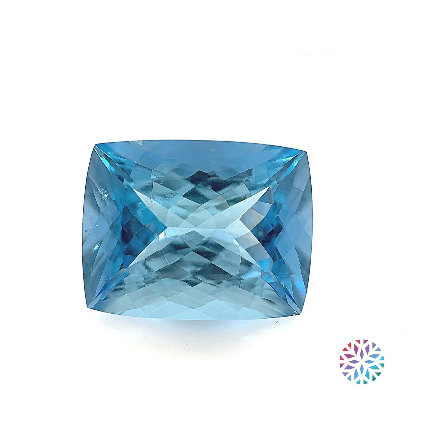 Aquamarine- Cushion, 7.45ct, 14.0 x 11.0 x 7.5mm