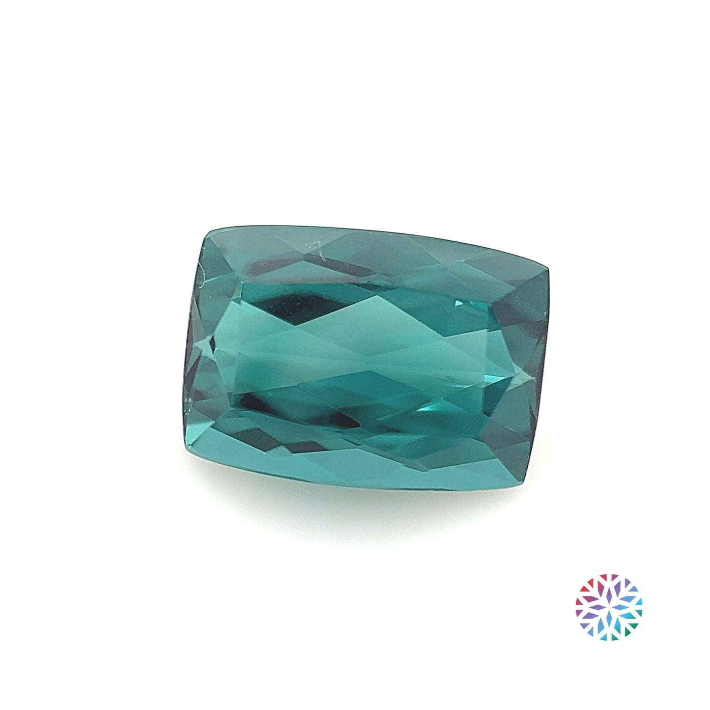 B/G Tourmaline- Cushion, 3.85ct, 11.2 x 8.1 x 5.1mm