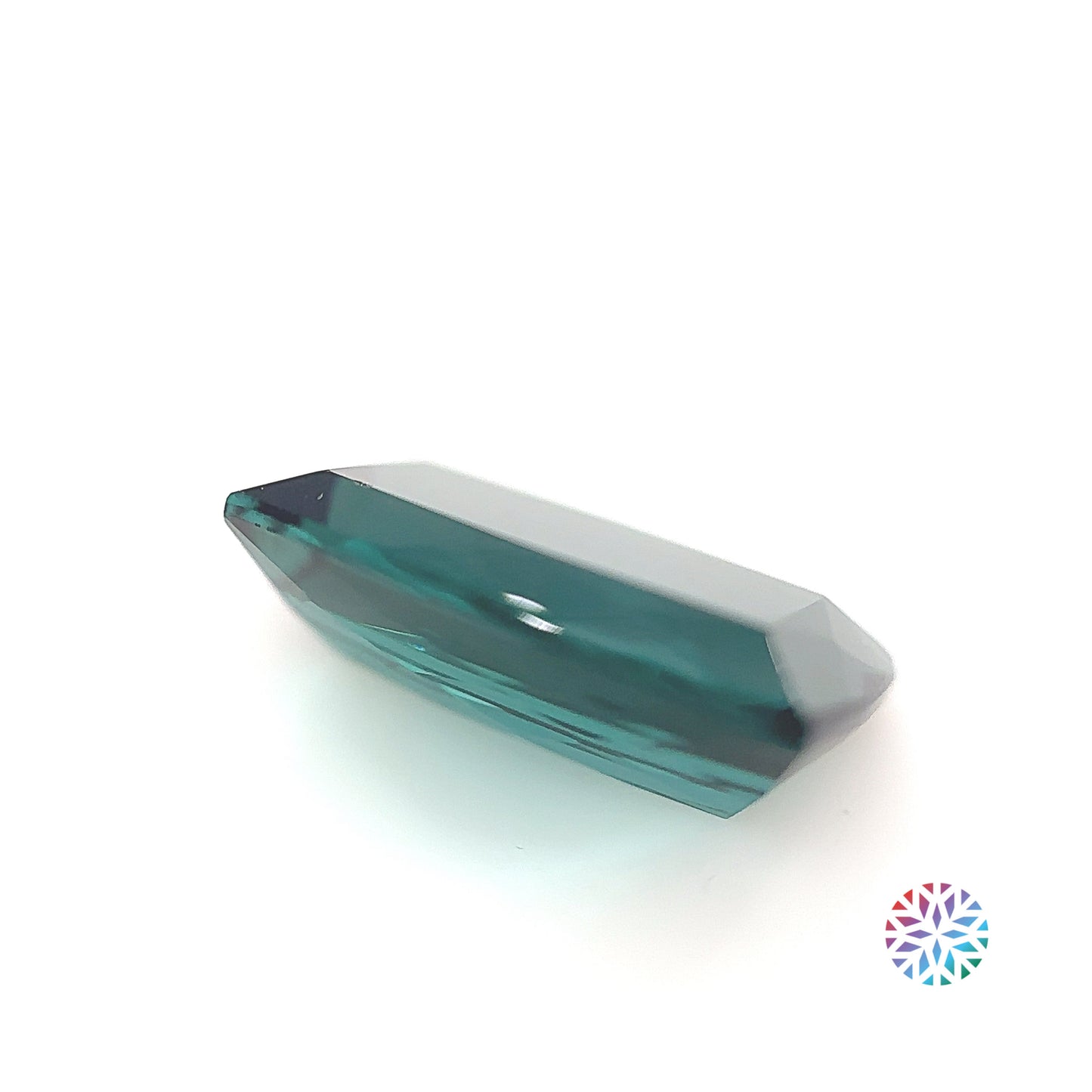 B/G Tourmaline- Cushion, 3.89ct, 12.8 x 7.9 x 4.5mm