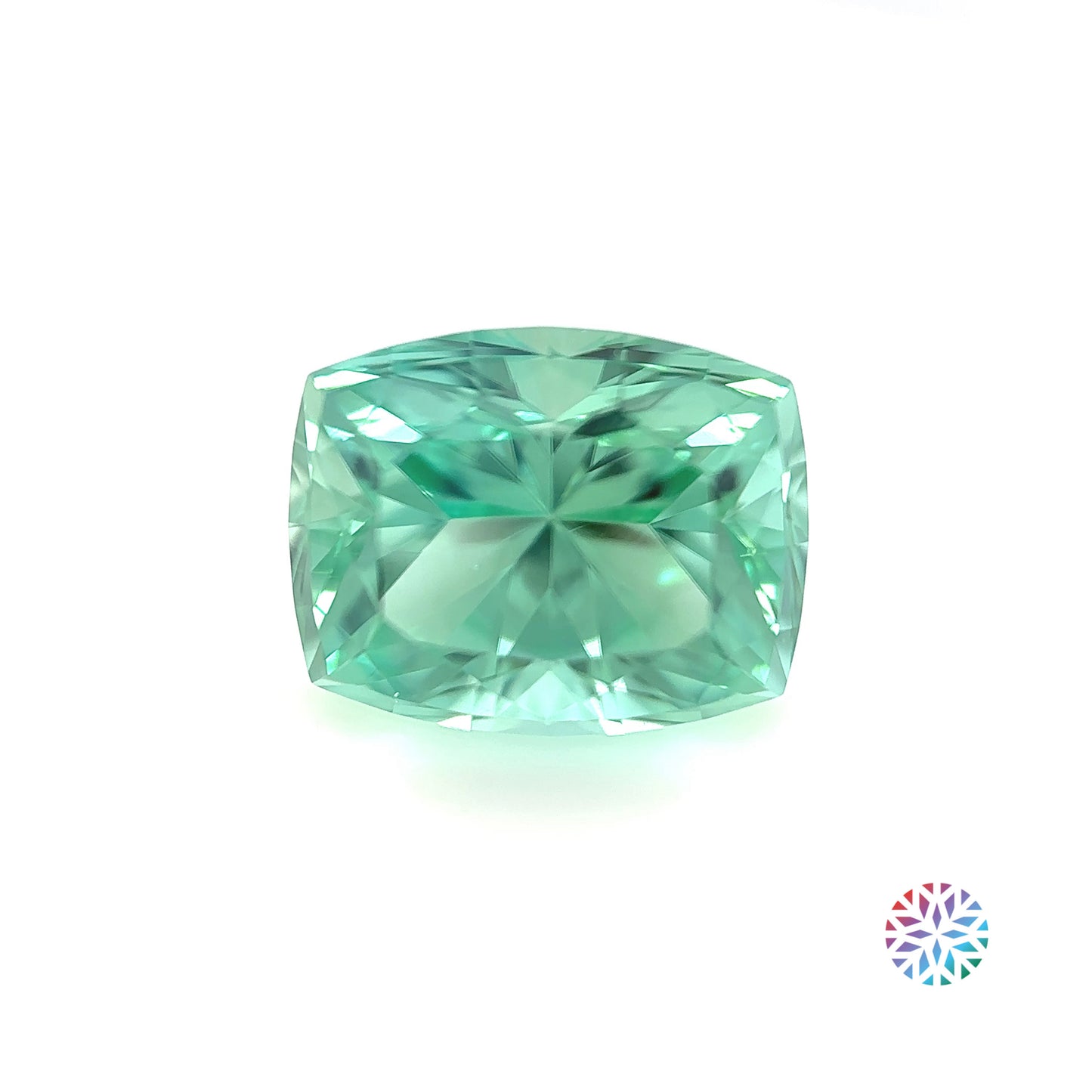 Mint Tourmaline- Cushion, 5.61ct, 11.2 x 9.0 x 8.2mm