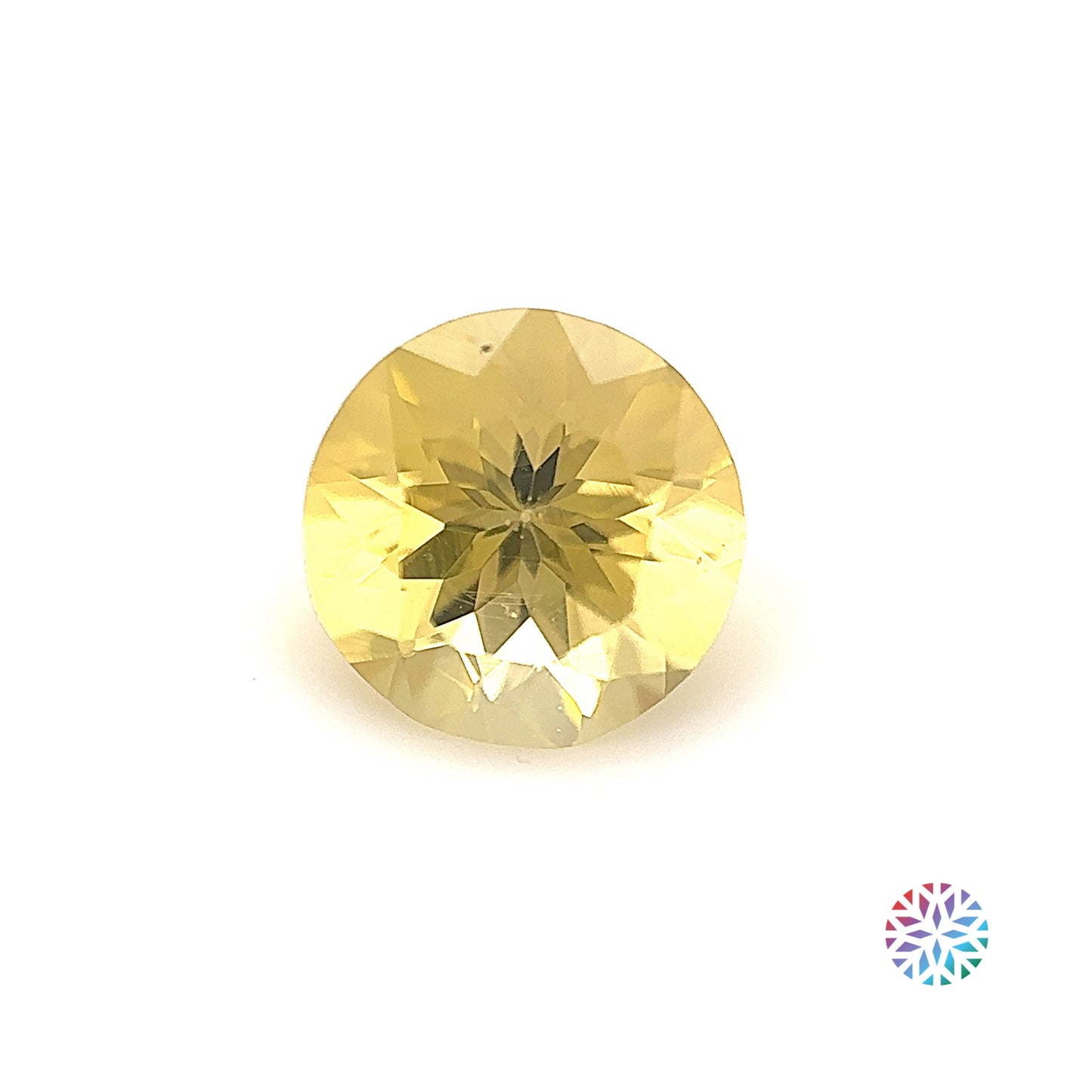 Yellow Tourmaline- Round, 1.93ct, 8.1 x 8.1 x 5.6mm