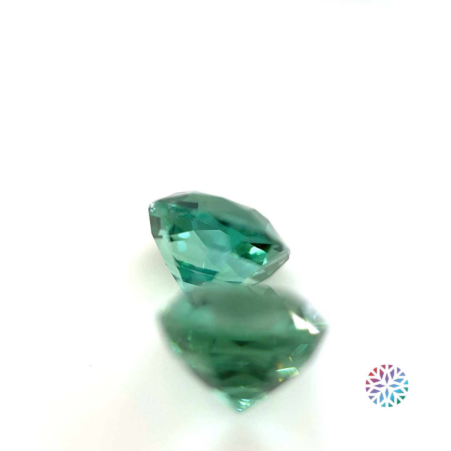 B/G Tourmaline pair - Cushion, 4.1ct, 7.5 x 7.5mm