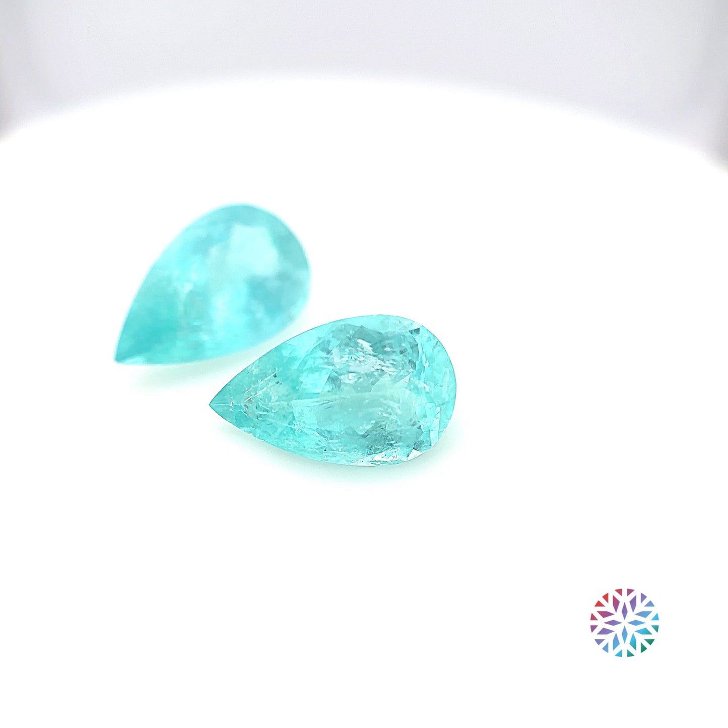 Paraiba Tourmaline pair - Pear, 3.31ct, 10.8 x 6.6mm