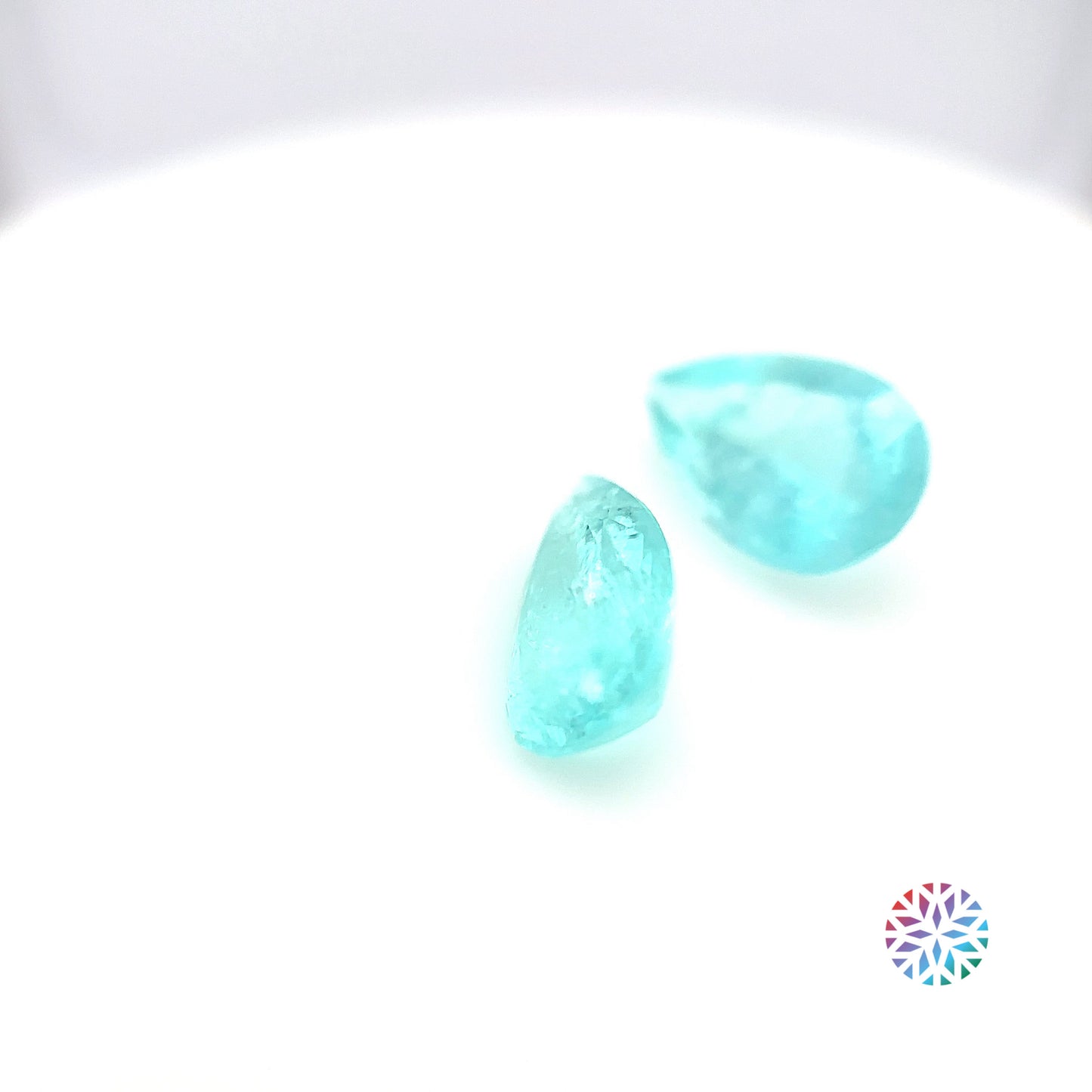 Paraiba Tourmaline pair - Pear, 3.31ct, 10.8 x 6.6mm