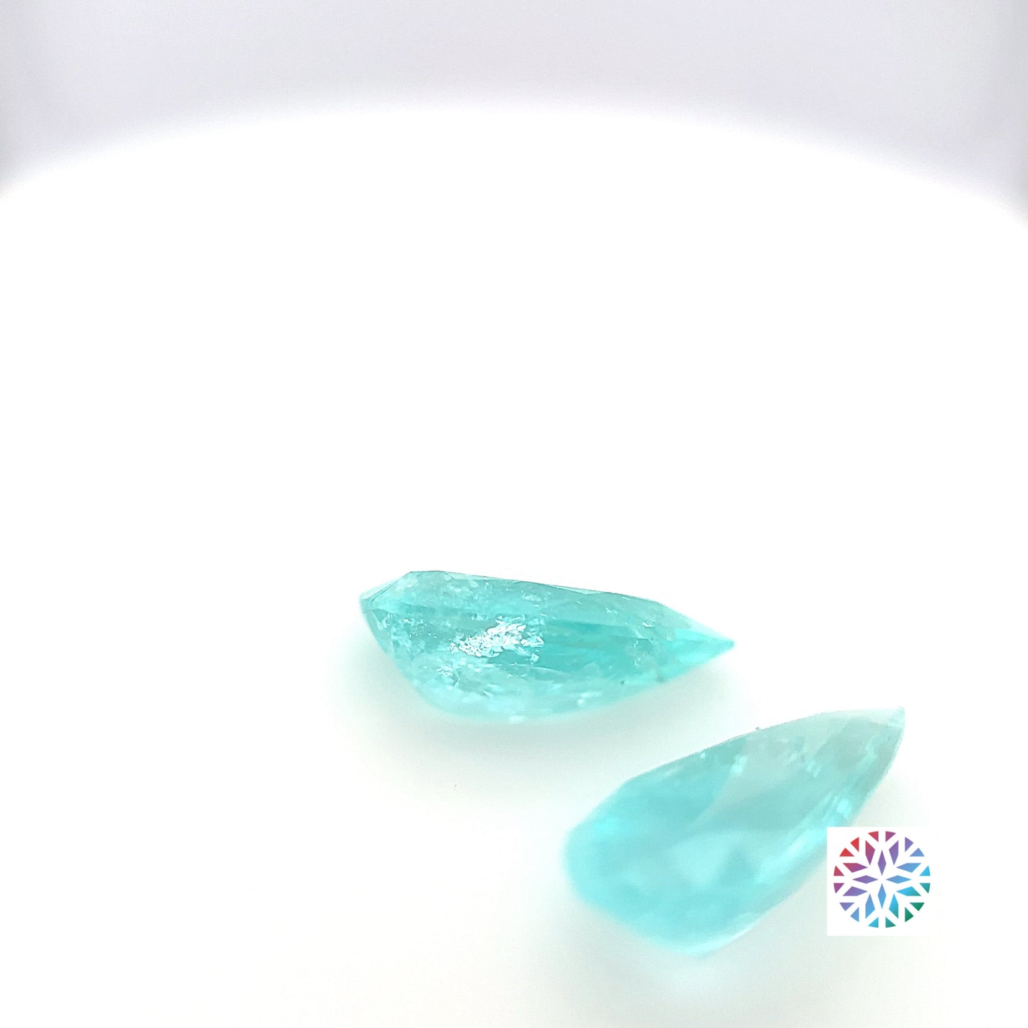 Paraiba Tourmaline pair - Pear, 3.31ct, 10.8 x 6.6mm