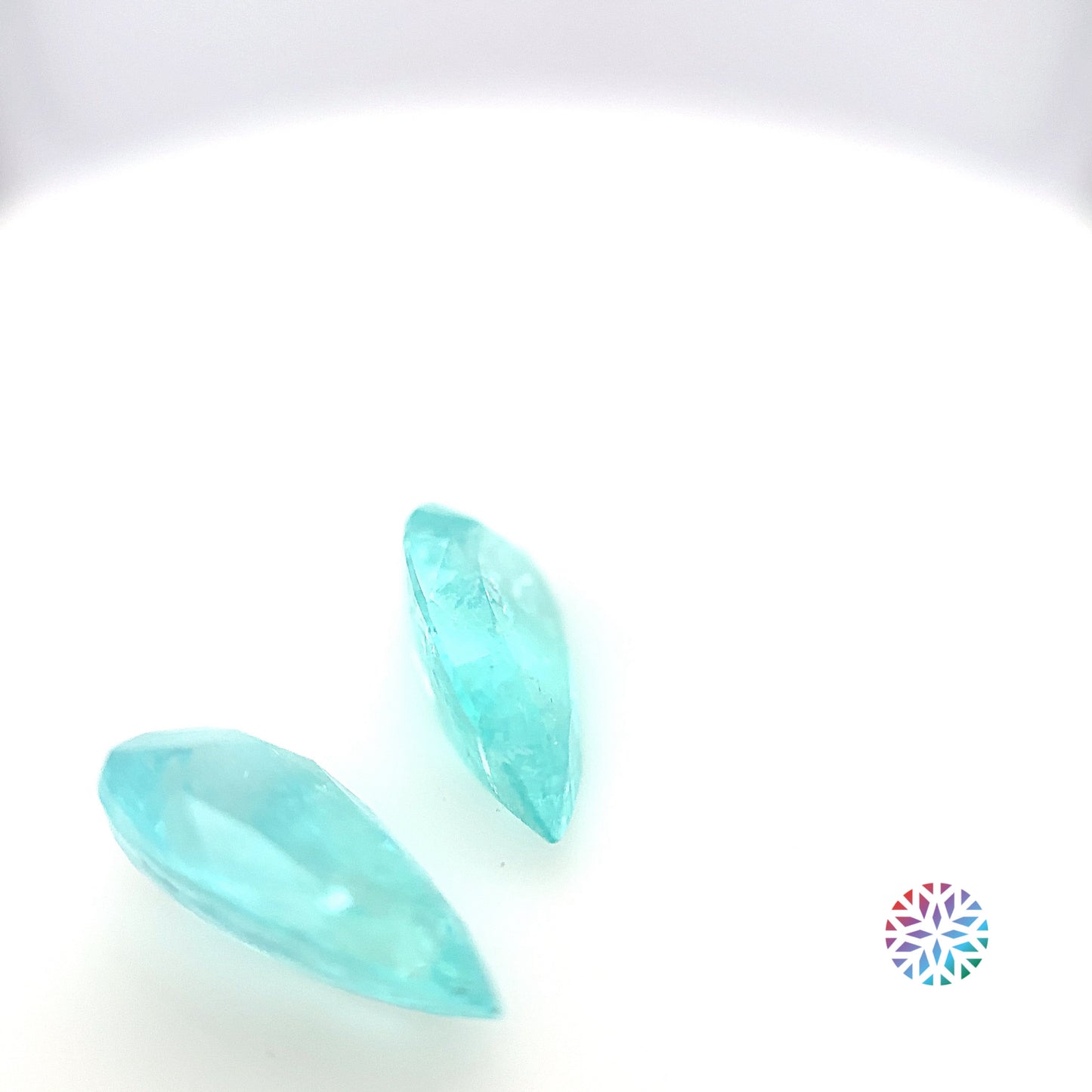 Paraiba Tourmaline pair - Pear, 3.31ct, 10.8 x 6.6mm