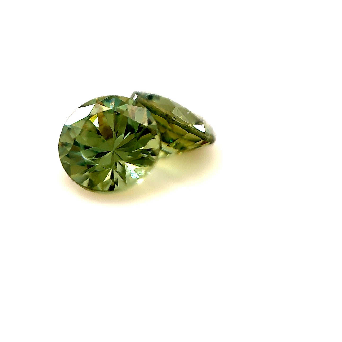 Demantoid pair - Round, 1.29ct, 5.1 x 5.1mm
