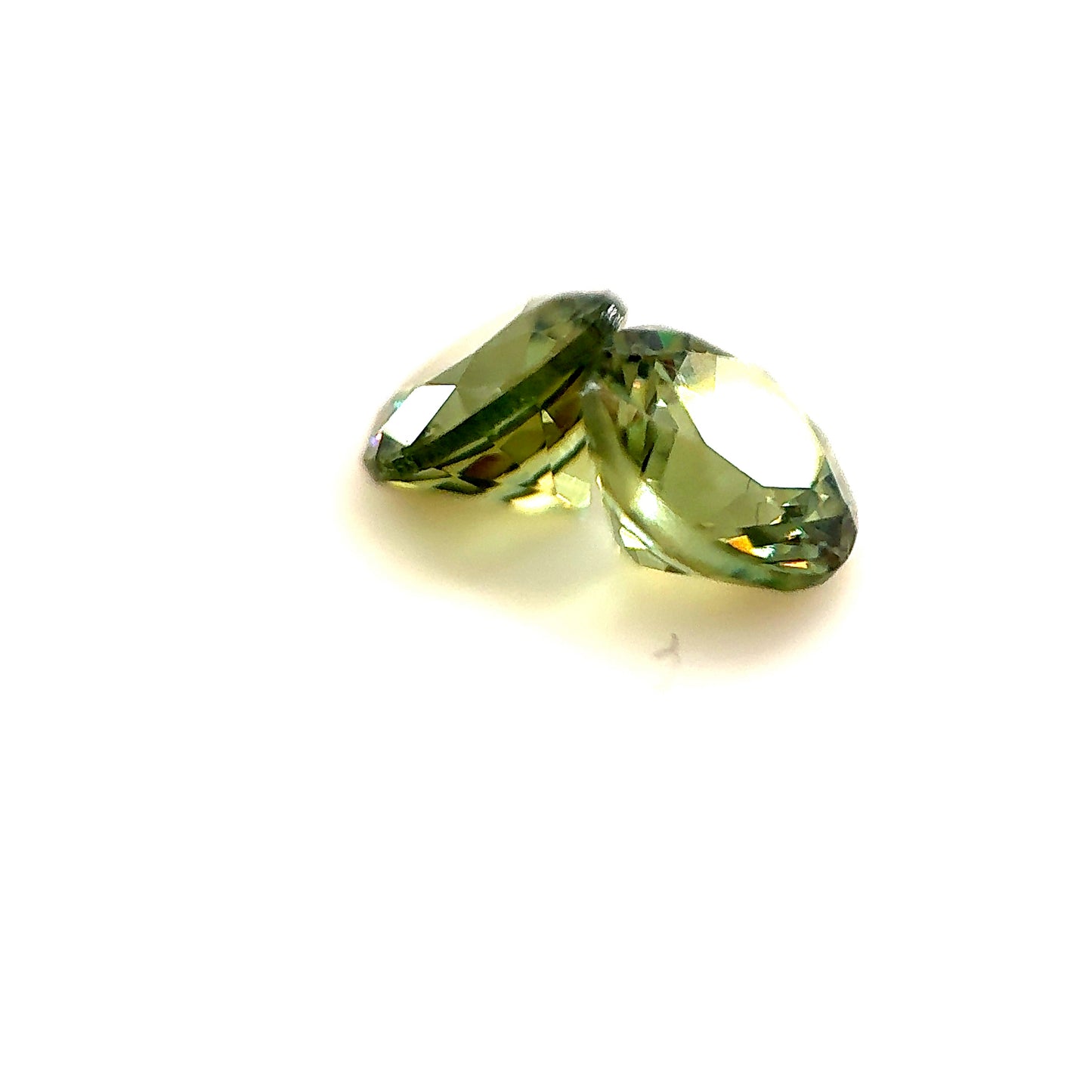 Demantoid pair - Round, 1.29ct, 5.1 x 5.1mm