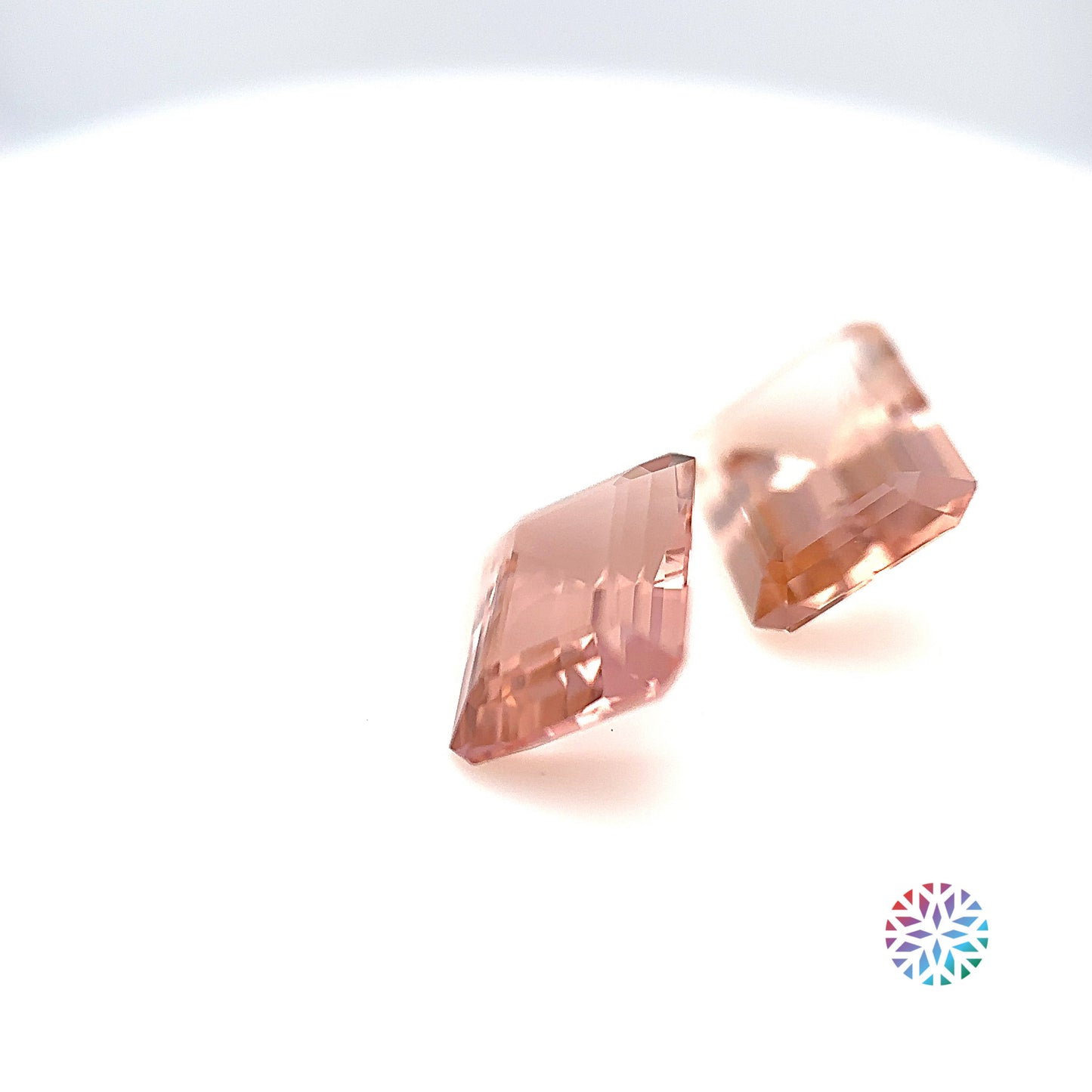 Pink Tourmaline pair - Emerald, 3.90ct, 8.9 x 7.1mm