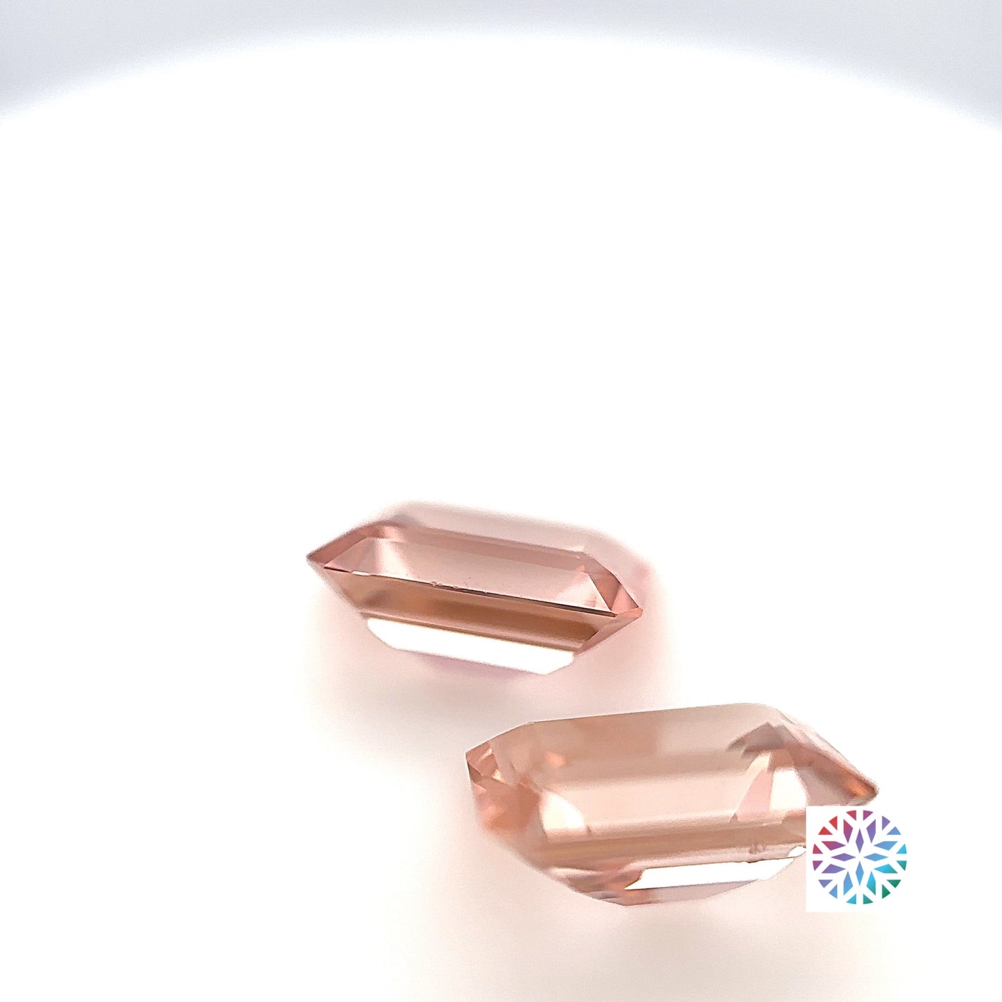 Pink Tourmaline pair - Emerald, 3.90ct, 8.9 x 7.1mm