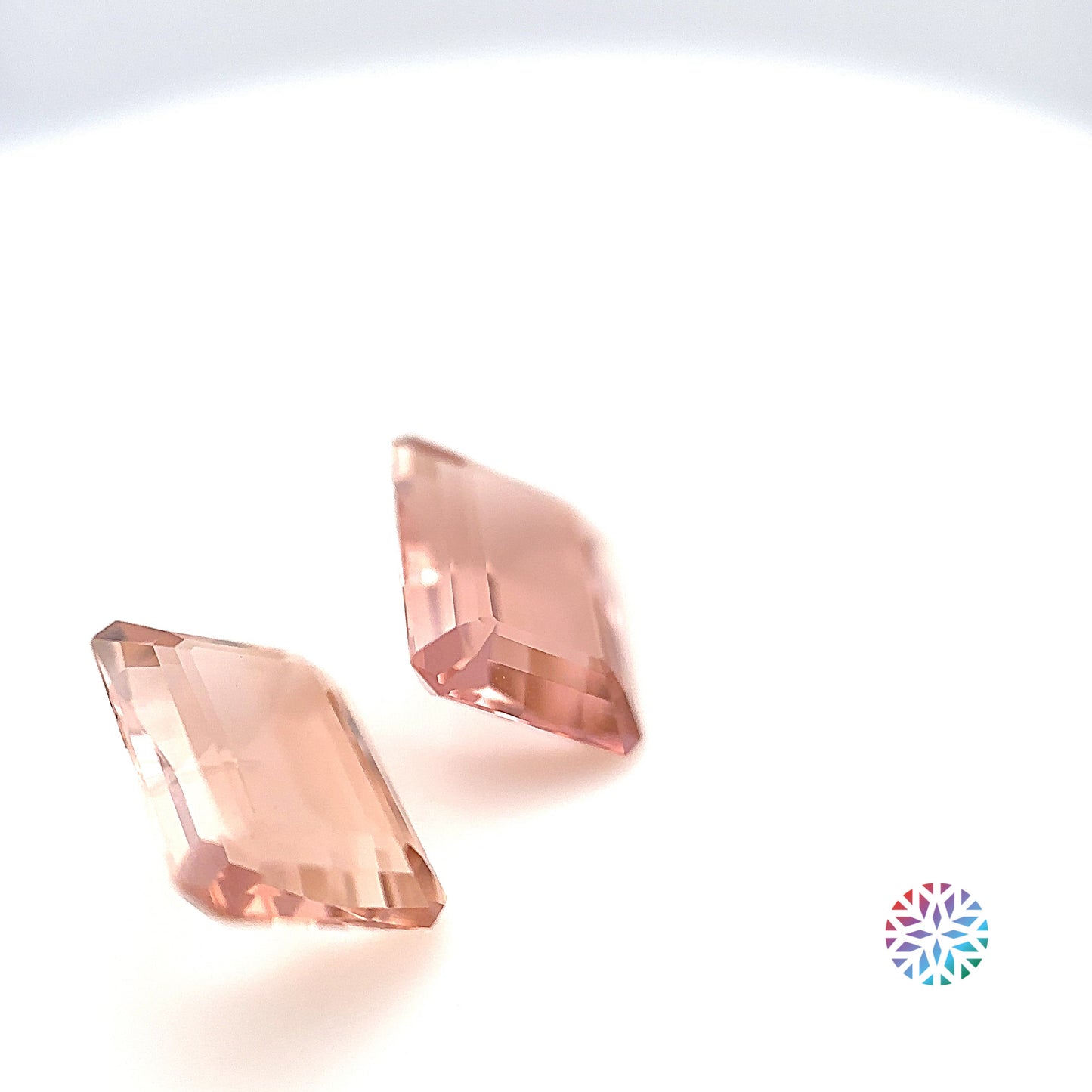 Pink Tourmaline pair - Emerald, 3.90ct, 8.9 x 7.1mm