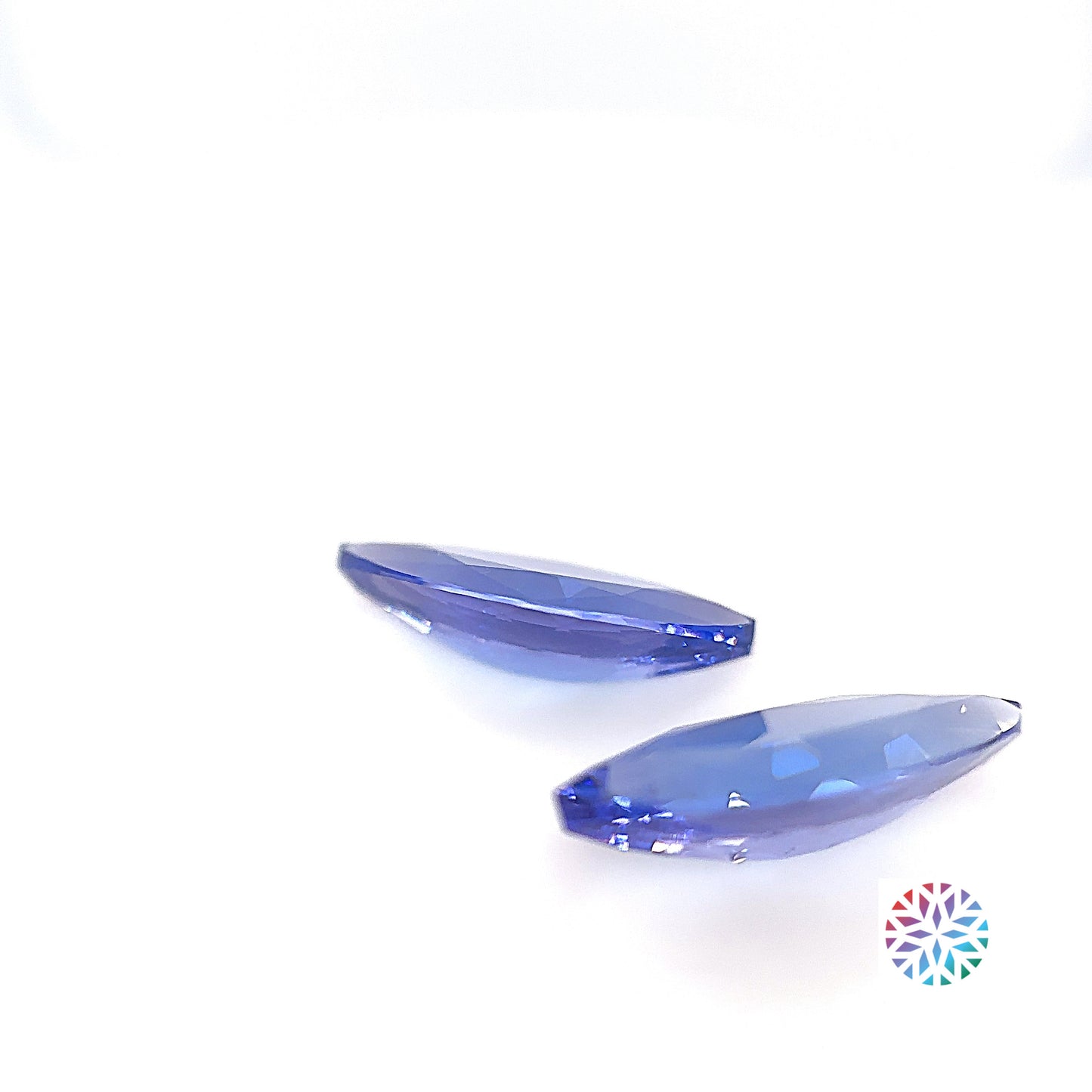 Tanzanite pair - Oval, 3.78ct, 13.2 x 6.6mm