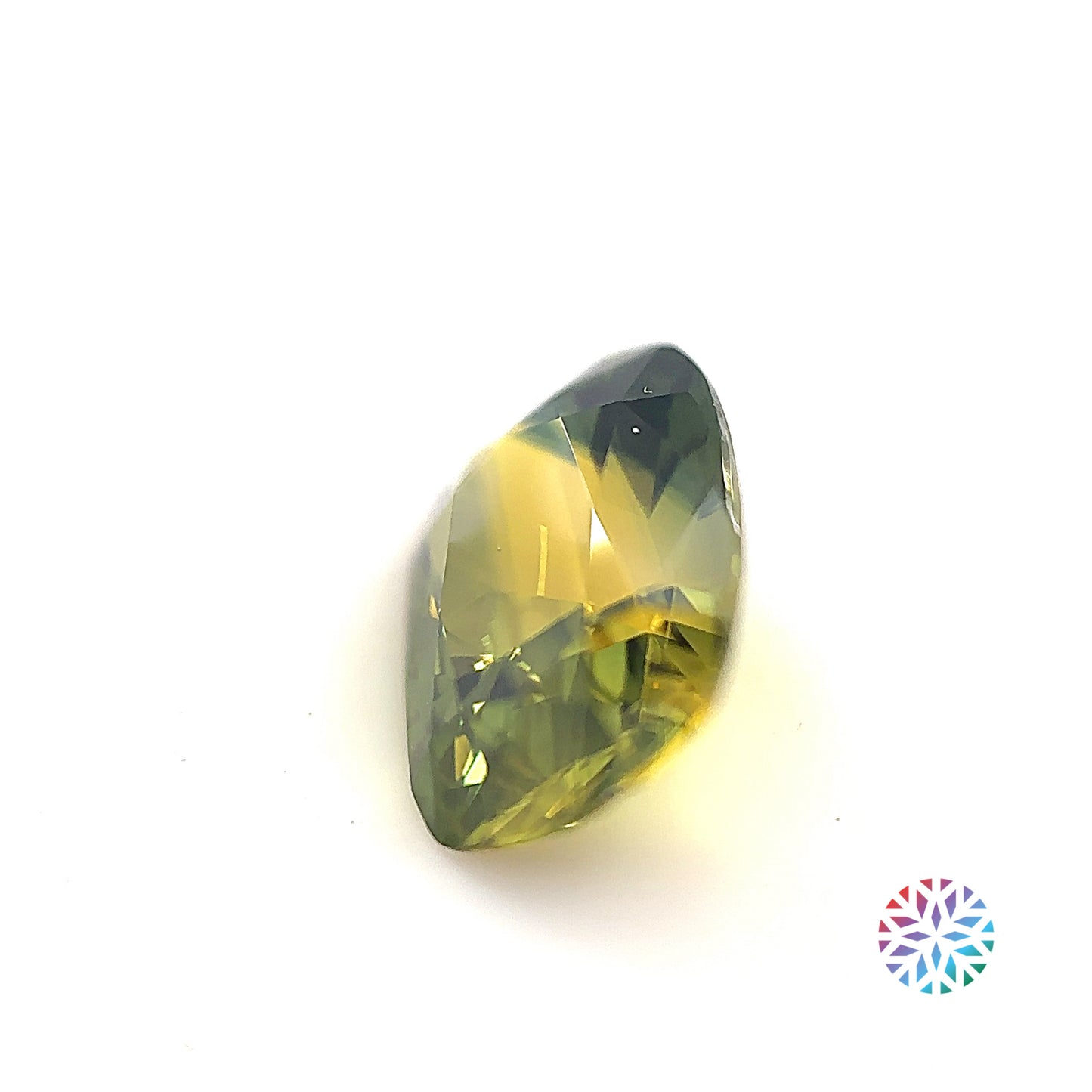 Parti Sapphire- Cushion, 3.46ct, 10.8 x 7.8 x 5.1mm