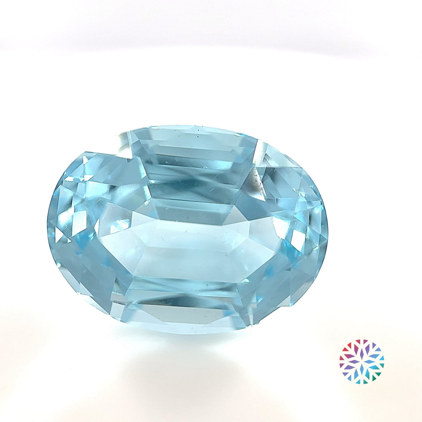 Aquamarine- Oval, 12.48ct, 17.0 x 12.7 x 9.8mm