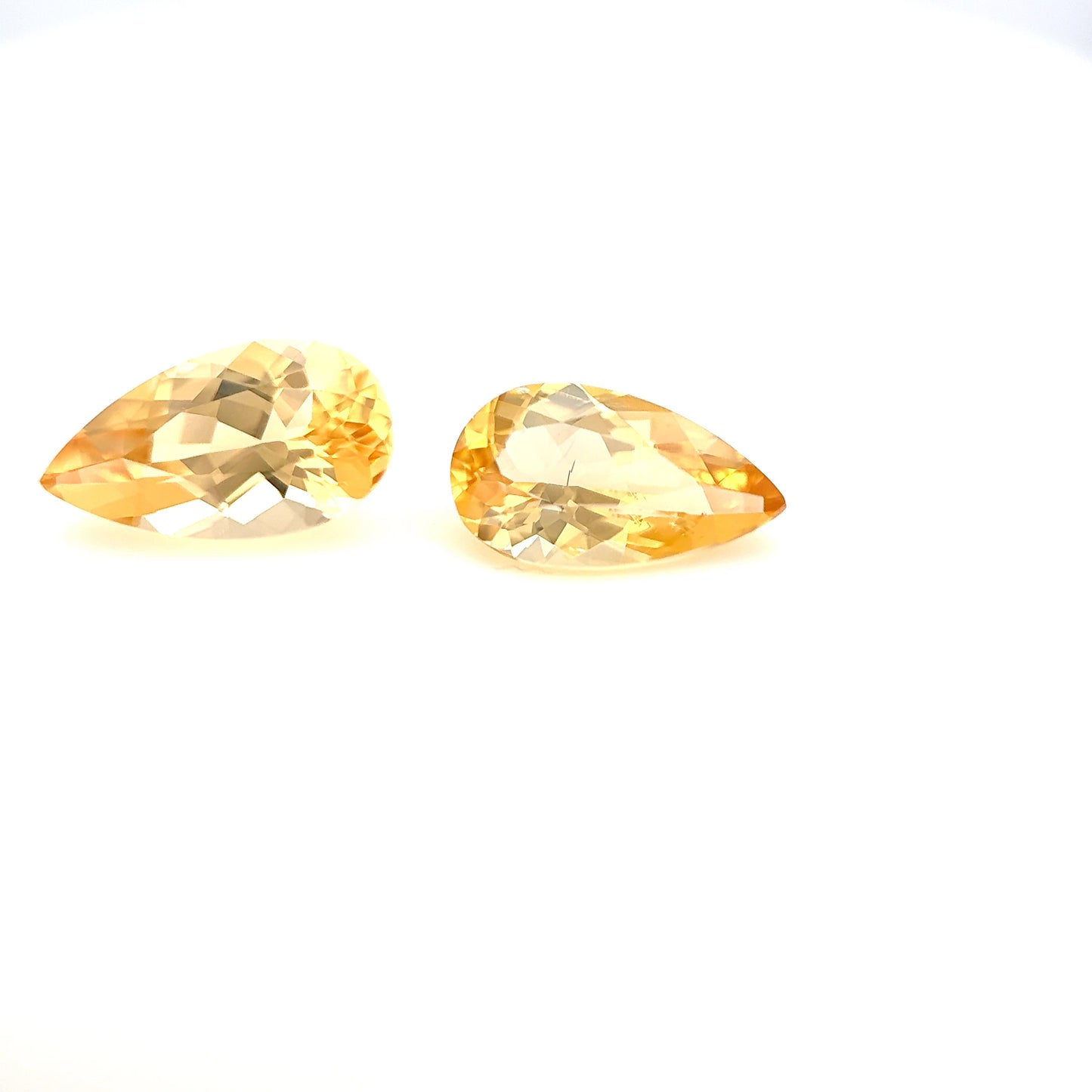 Imperial Topaz pair - Pear, 1.58ct, 8.2 x 4.6mm