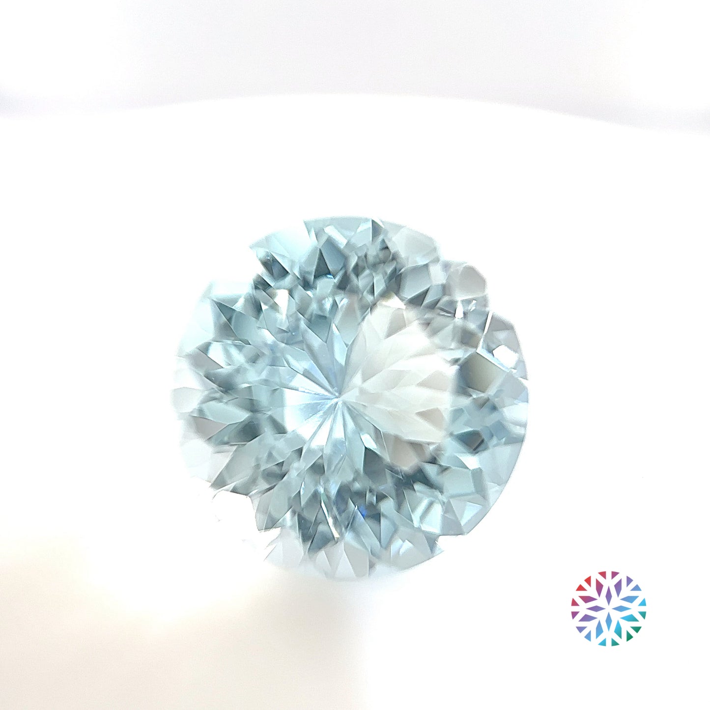 Aquamarine- Round, 9.89ct, 13.6 x 13.6 x 8.6mm