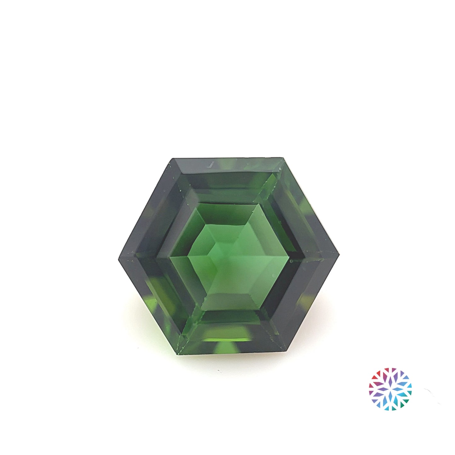 Green Tourmaline- Hexagon, 4.49ct, 10.1 x 10.1 x 6.6mm