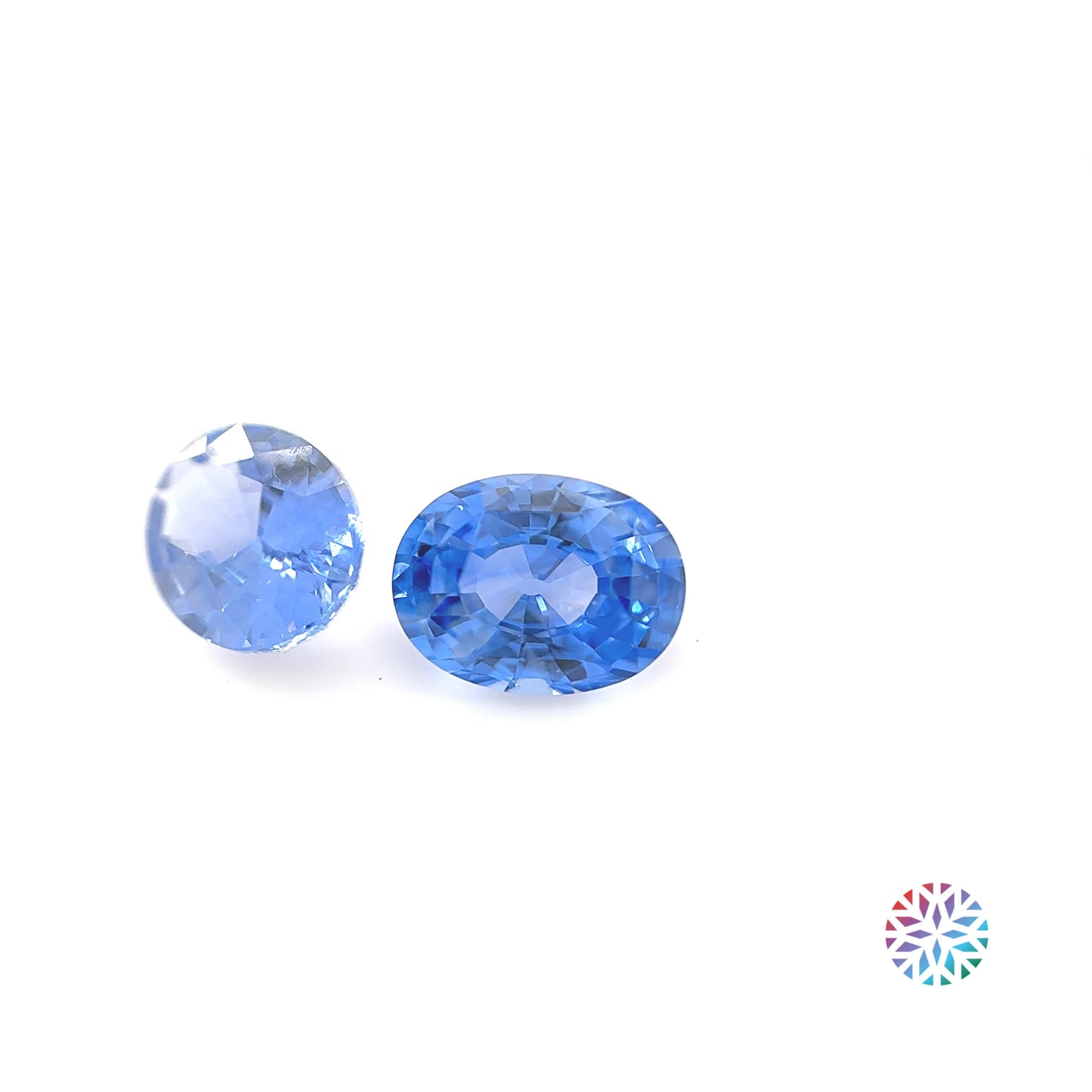 Blue Sapphire pair - Oval, 2.85ct, 8.0 x 6.0mm