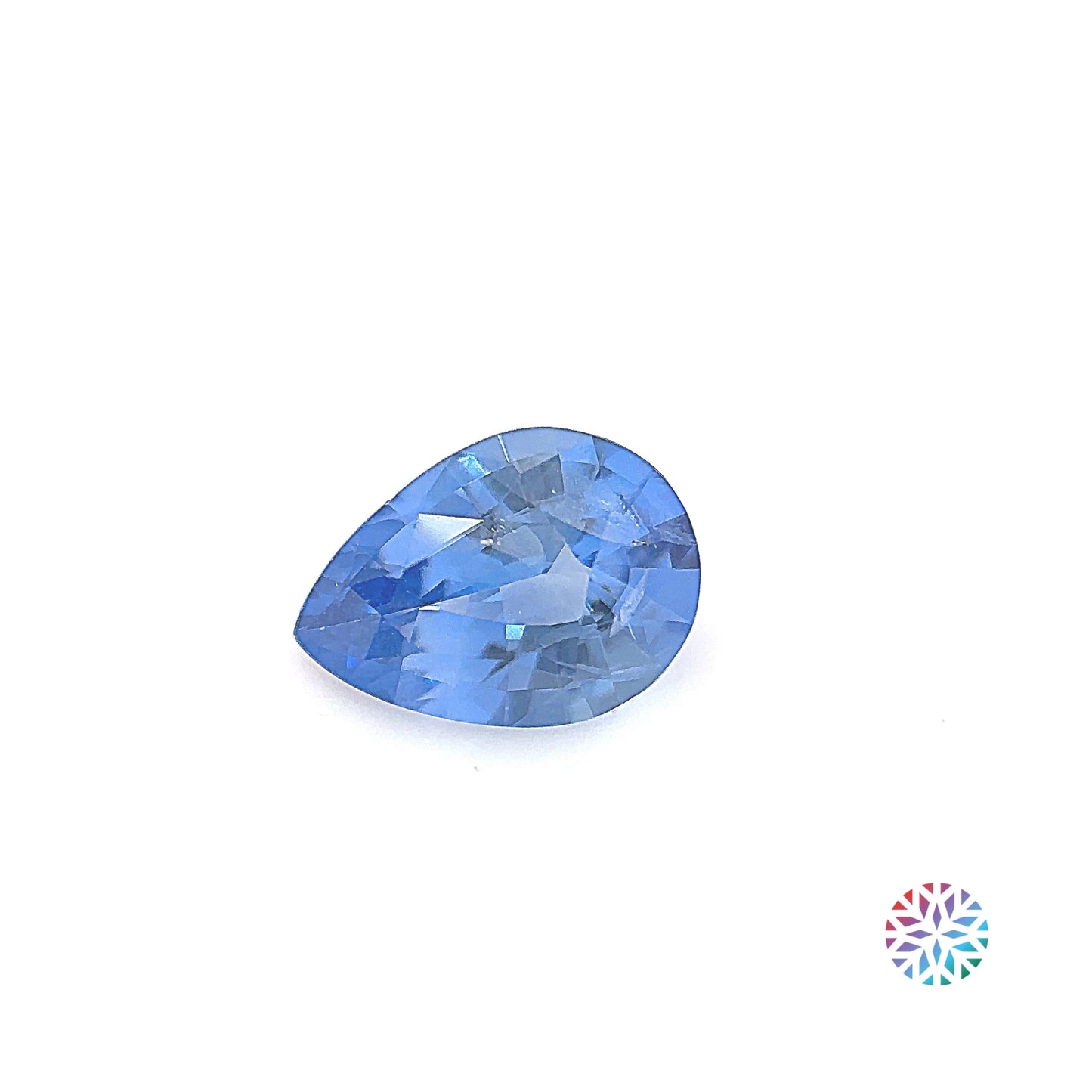 Blue Sapphire- Pear, 0.9ct, 7.5 x 5.4 x 3.2mm