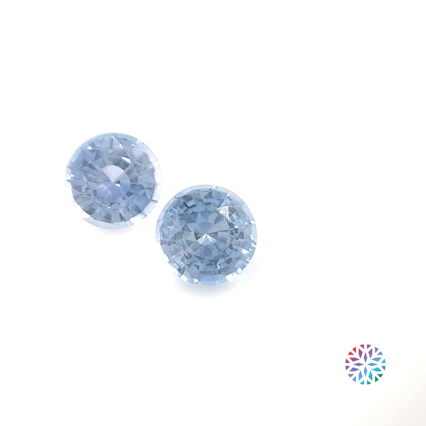 Blue Sapphire pair - Round, 1.55ct, 5.5 x 5.5mm