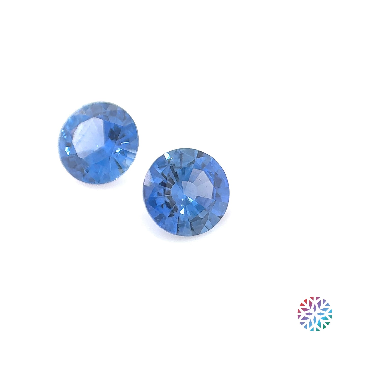 Blue Sapphire pair - Round, 1.6ct, 6.0 x 6.0mm