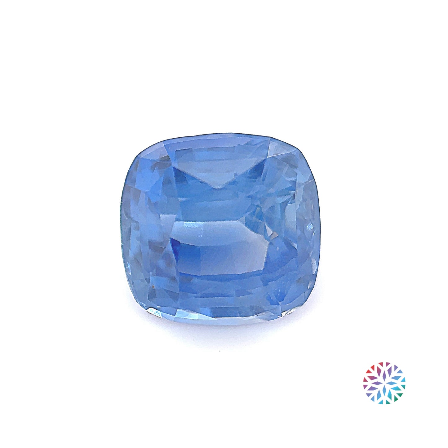 Blue Sapphire- Cushion, 3.88ct, 8.6 x 8.2 x 5.9mm, (C), (N)