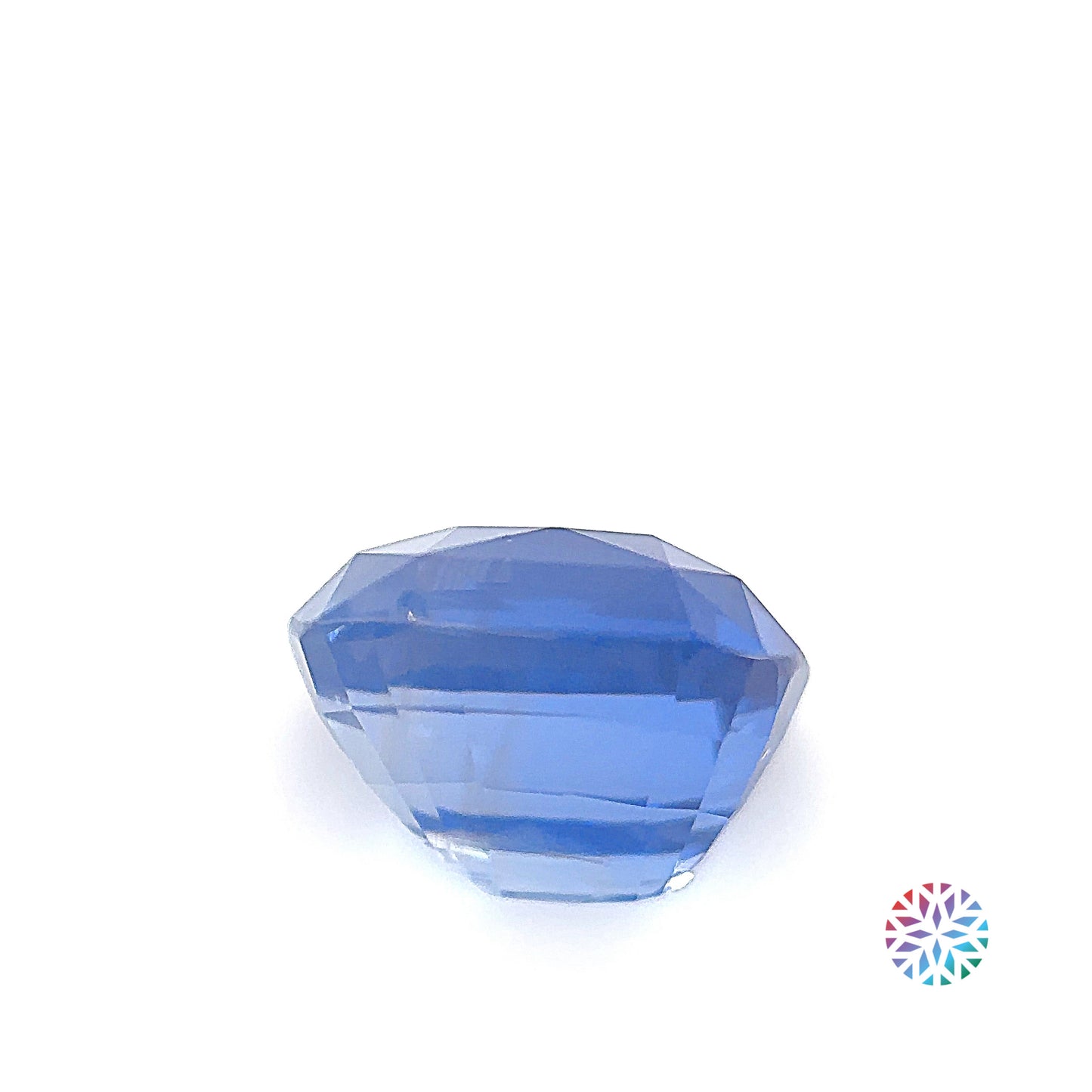 Blue Sapphire- Cushion, 3.88ct, 8.6 x 8.2 x 5.9mm, (C), (N)