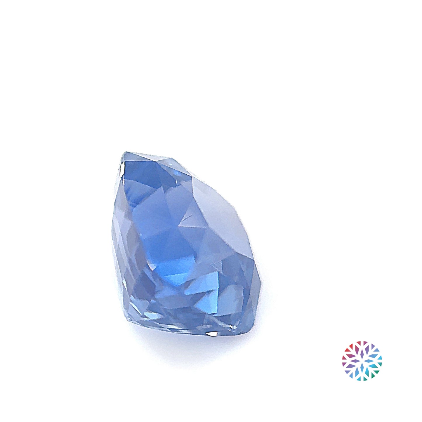 Blue Sapphire- Cushion, 3.88ct, 8.6 x 8.2 x 5.9mm, (C), (N)
