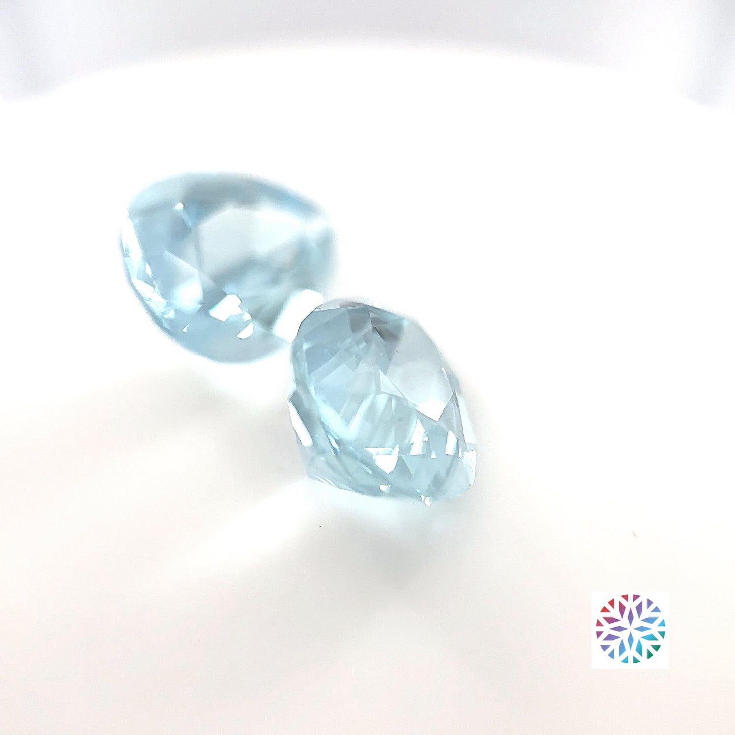 Aquamarine pair - Pear, 7.45ct, 13.5 x 9.3mm
