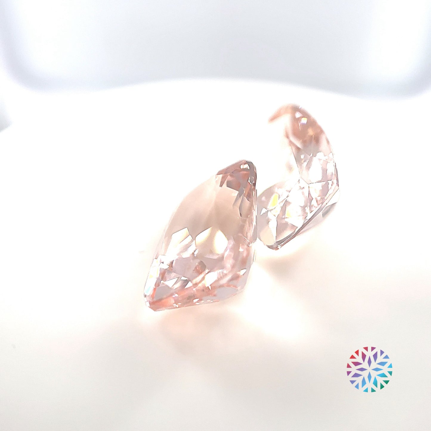 Pink Morganite pair - Cushion, 16.21ct, 15.0 x 11.0mm
