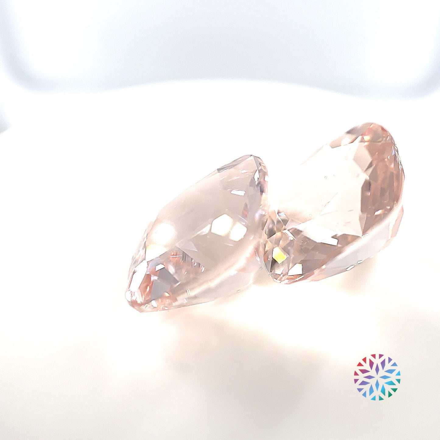 Pink Morganite pair - Fancy, 21.23ct, 14.0 x 14.0mm