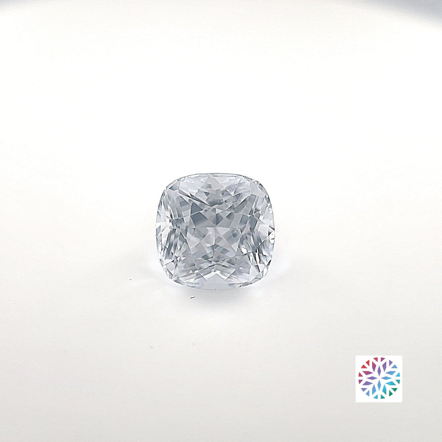 White Sapphire- Cushion, 2.03ct, 6.9 x 6.9 x 5.0mm, (C), (N)
