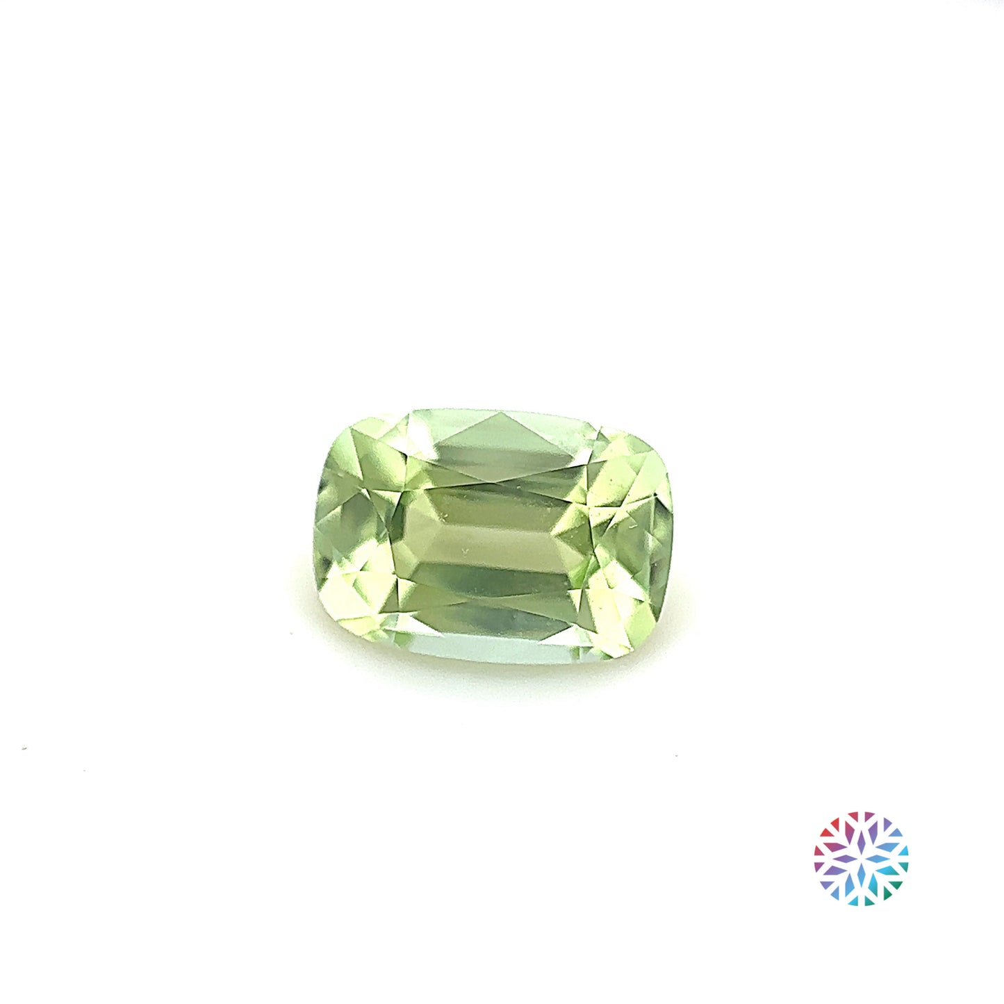 Green Tourmaline- Cushion, 1.48ct, 8.5 x 6.0 x 4.3mm