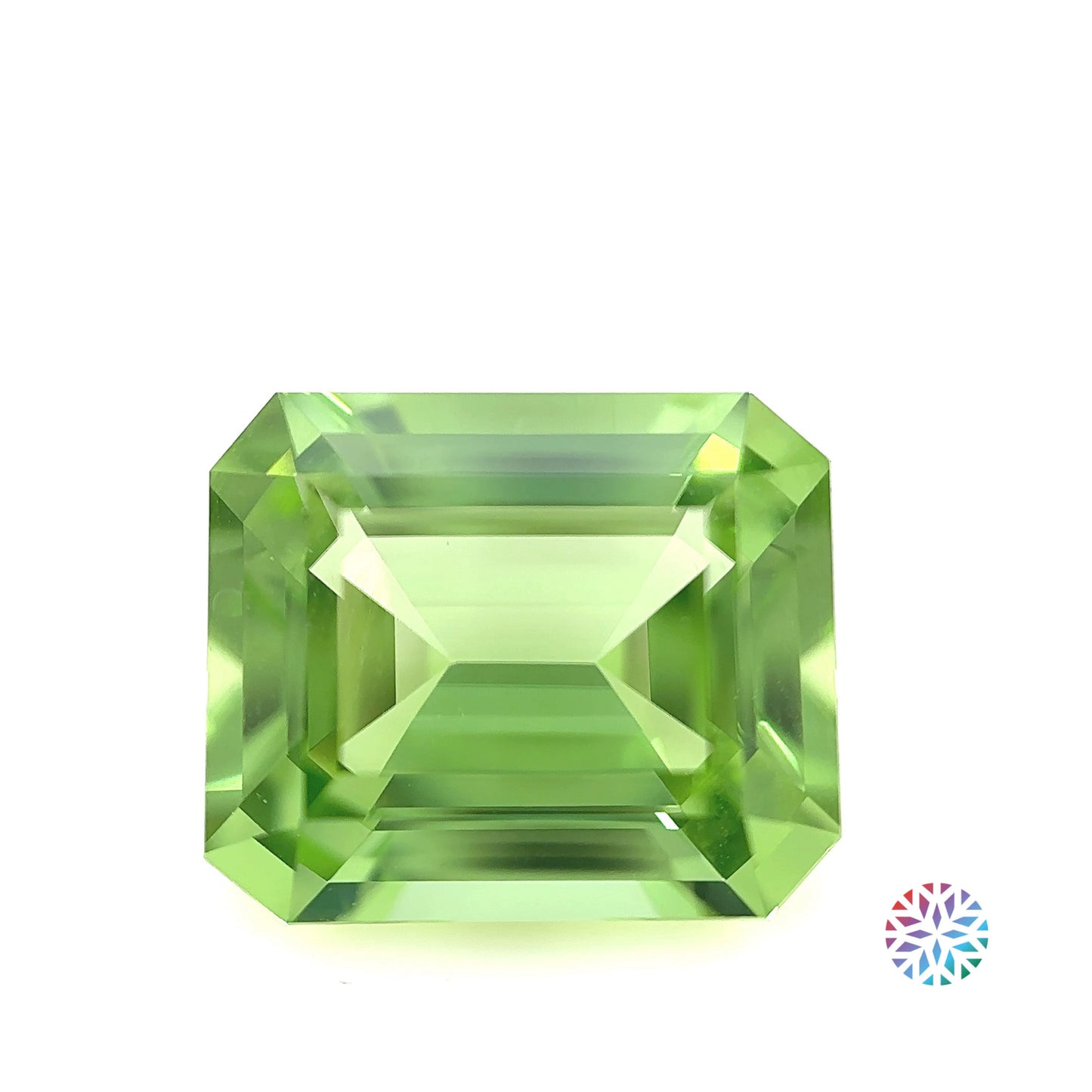 Peridot- Emerald, 10.12ct, 14.4 x 12.1 x 7.4mm