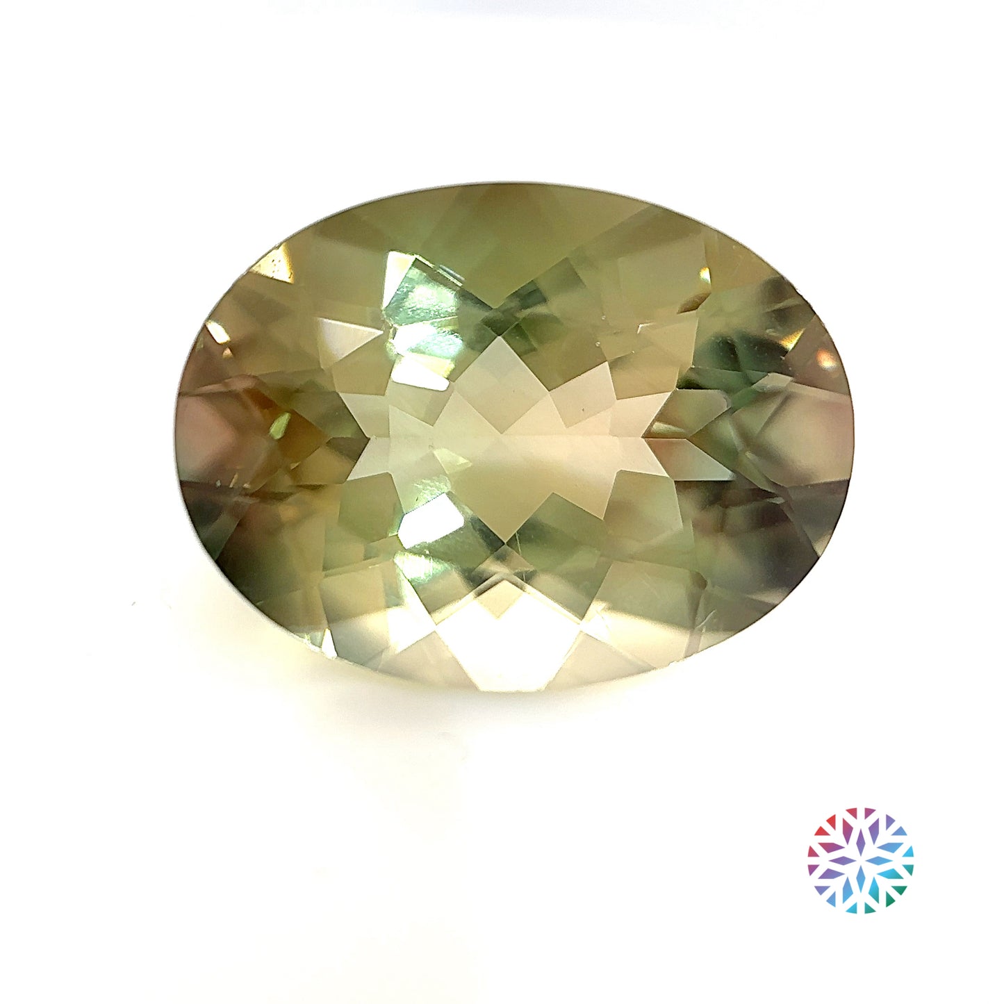 Green Sunstone- Oval, 8.87ct, 16.4 x 12.4 x 8.2mm