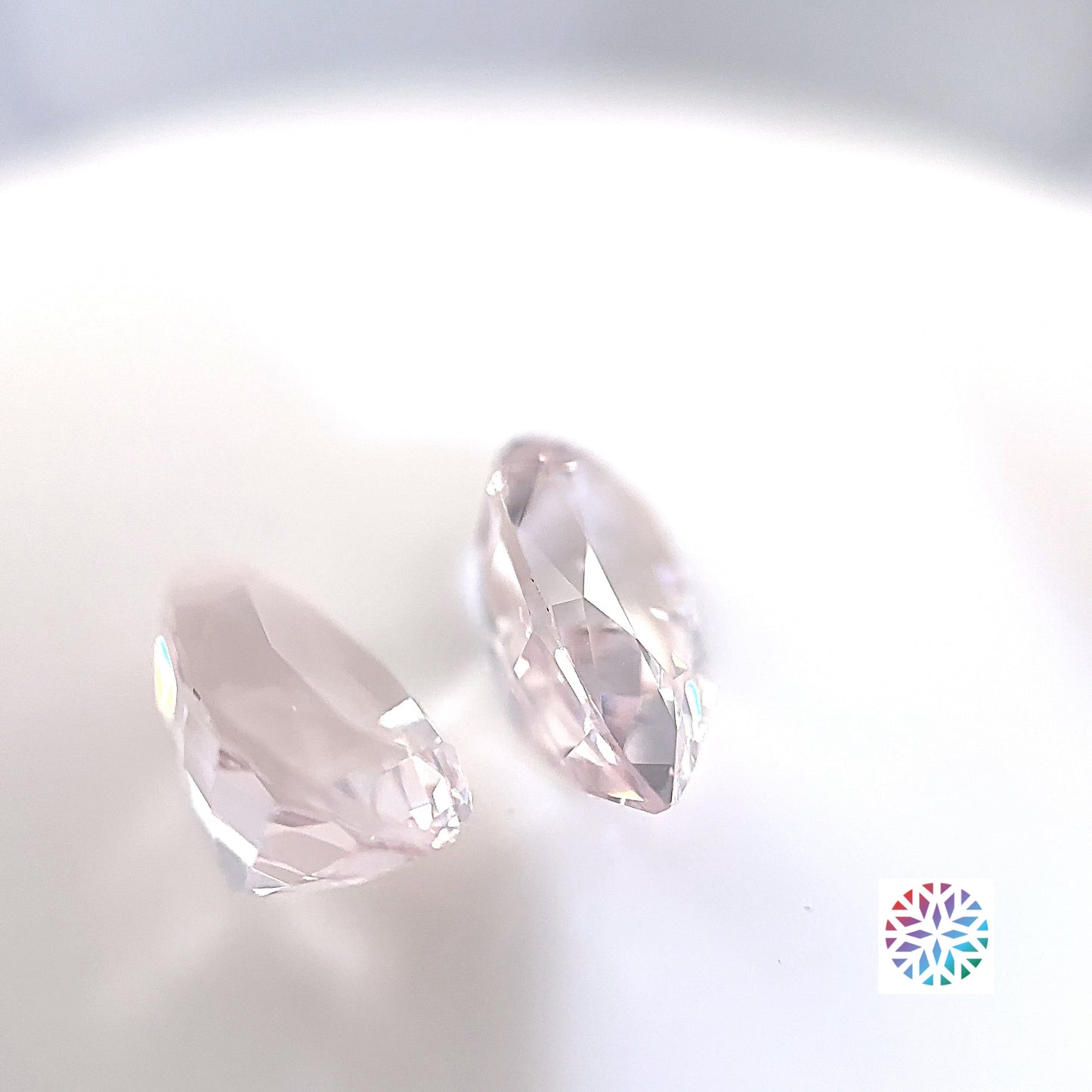 Pink Morganite pair - Pear, 5.99ct, 12.9 x 7.4 x 5.9mm
