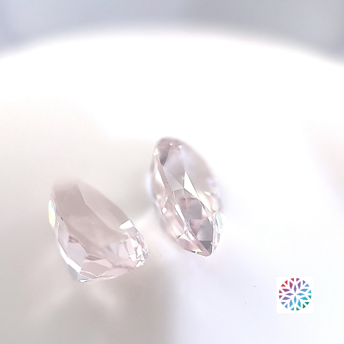 Pink Morganite pair - Pear, 5.99ct, 12.9 x 7.4 x 5.9mm