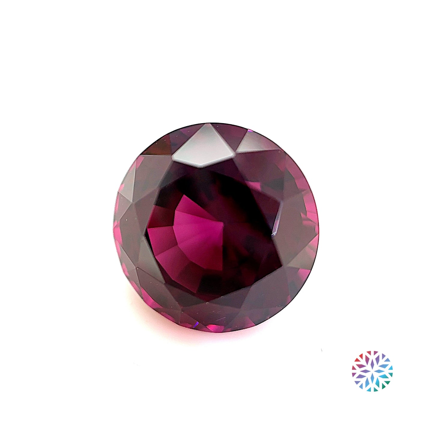 Rhodolite- Round, 14.06ct, 12.8 x 12.8 x 10.4mm