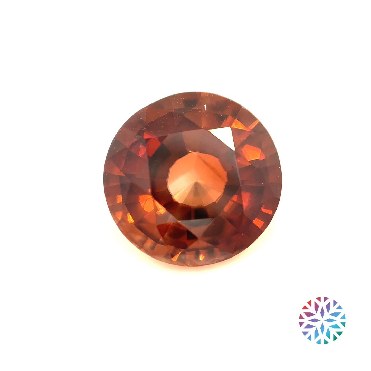 Orange Zircon- Round, 3.05ct, 8.6 x 8.4 x 4.5mm